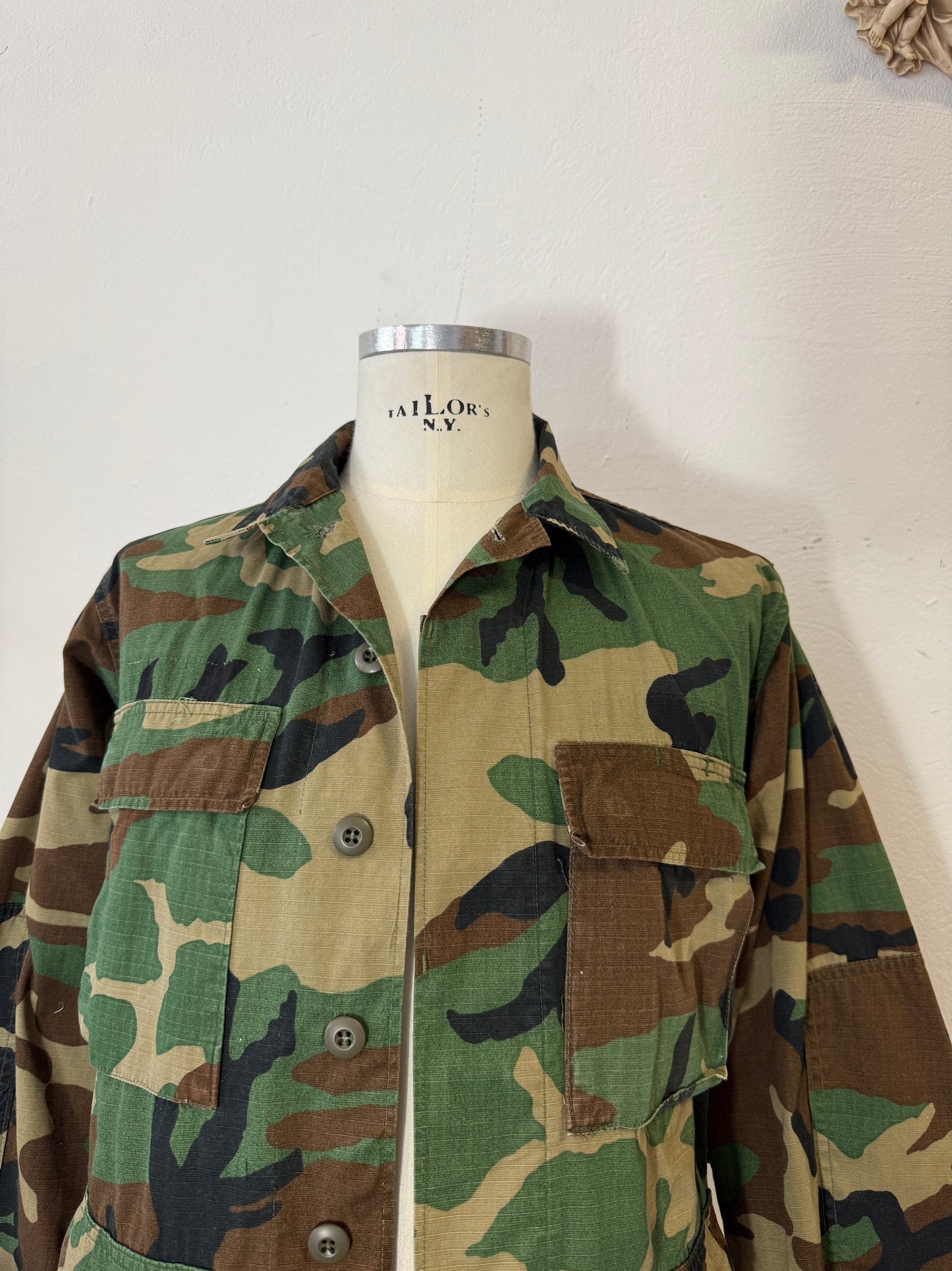 Vintage Woodland Camo Jacket Us Army Rip Stop “S”