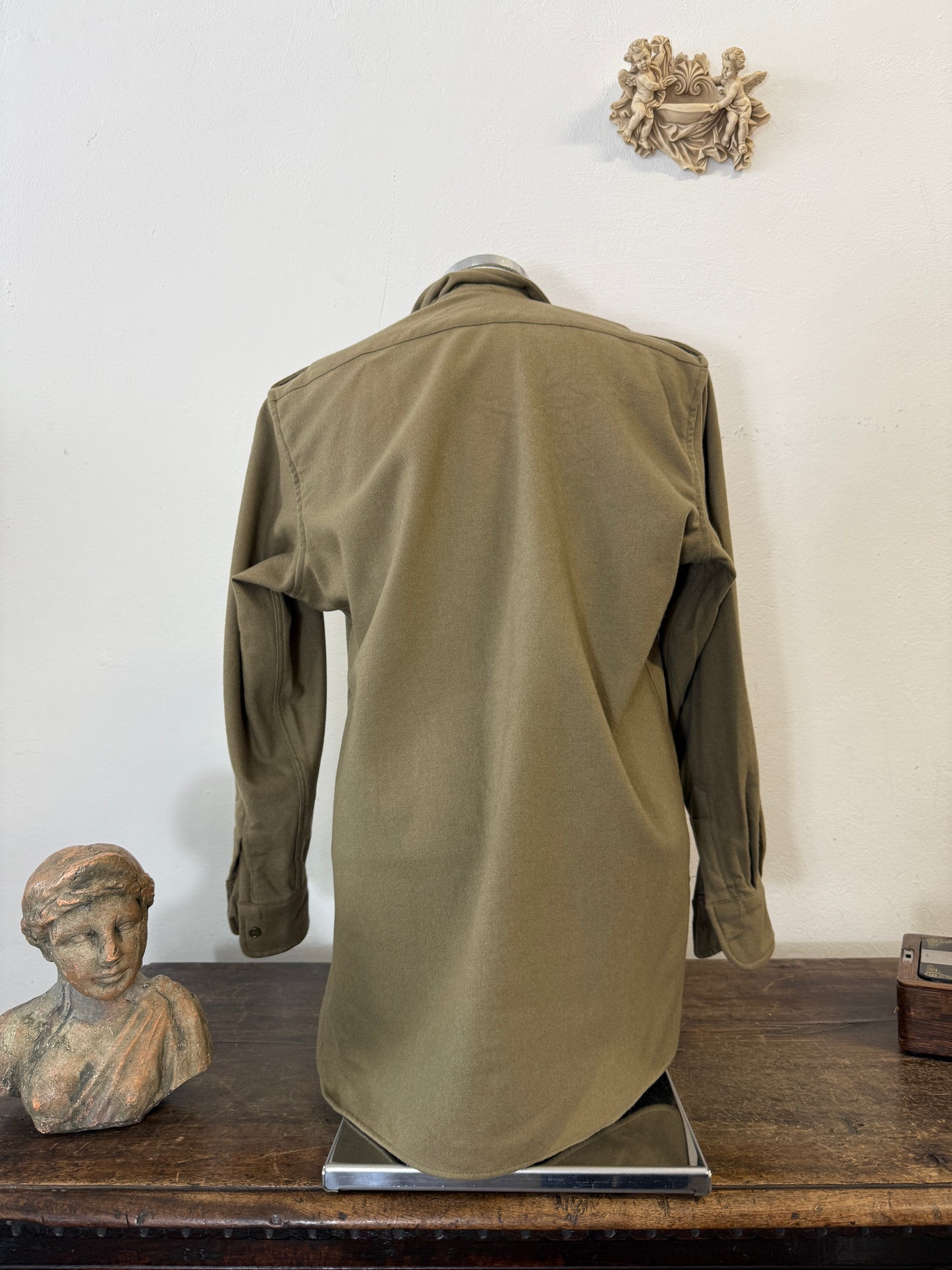 Vintage Italian Army Flannel Shirt “M”
