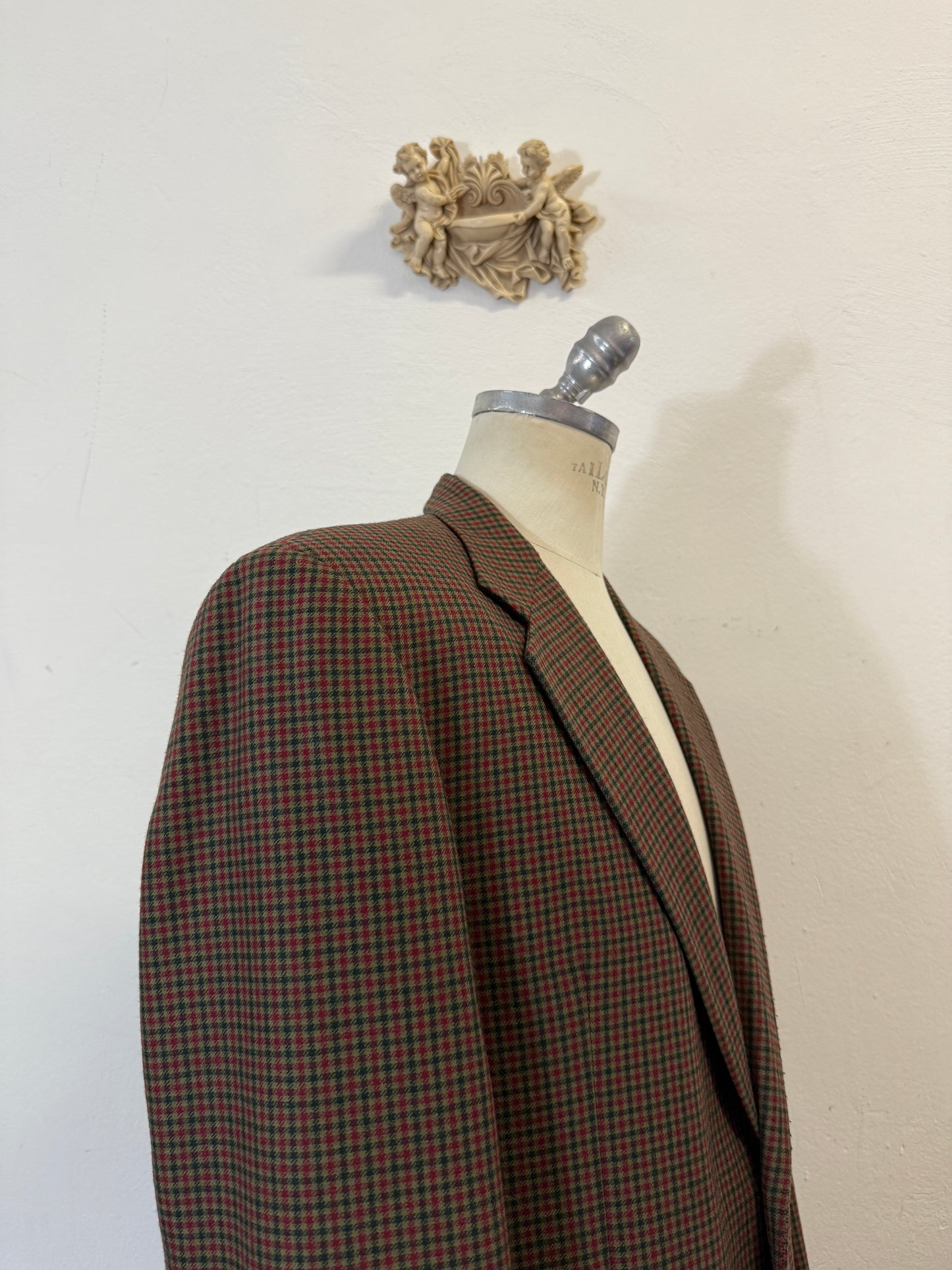 Vintage Checkered Wool Jacket “L”