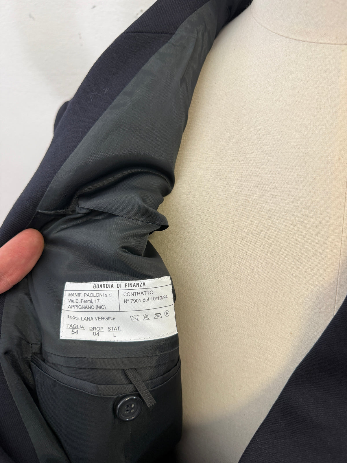 Vintage 90s Guardia di Finanza Double-Breasted Jacket “XL”