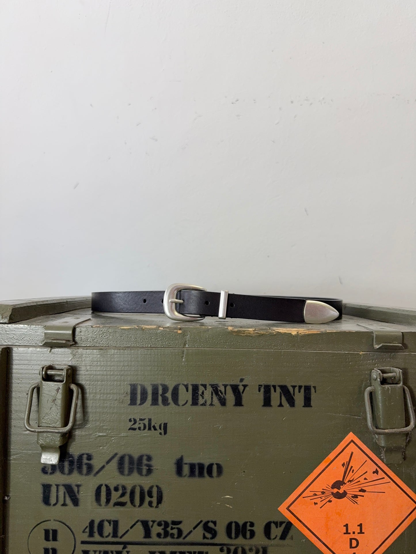 MANCINI 1979 X MISTER ARCHIVE - Black Leather Belt
