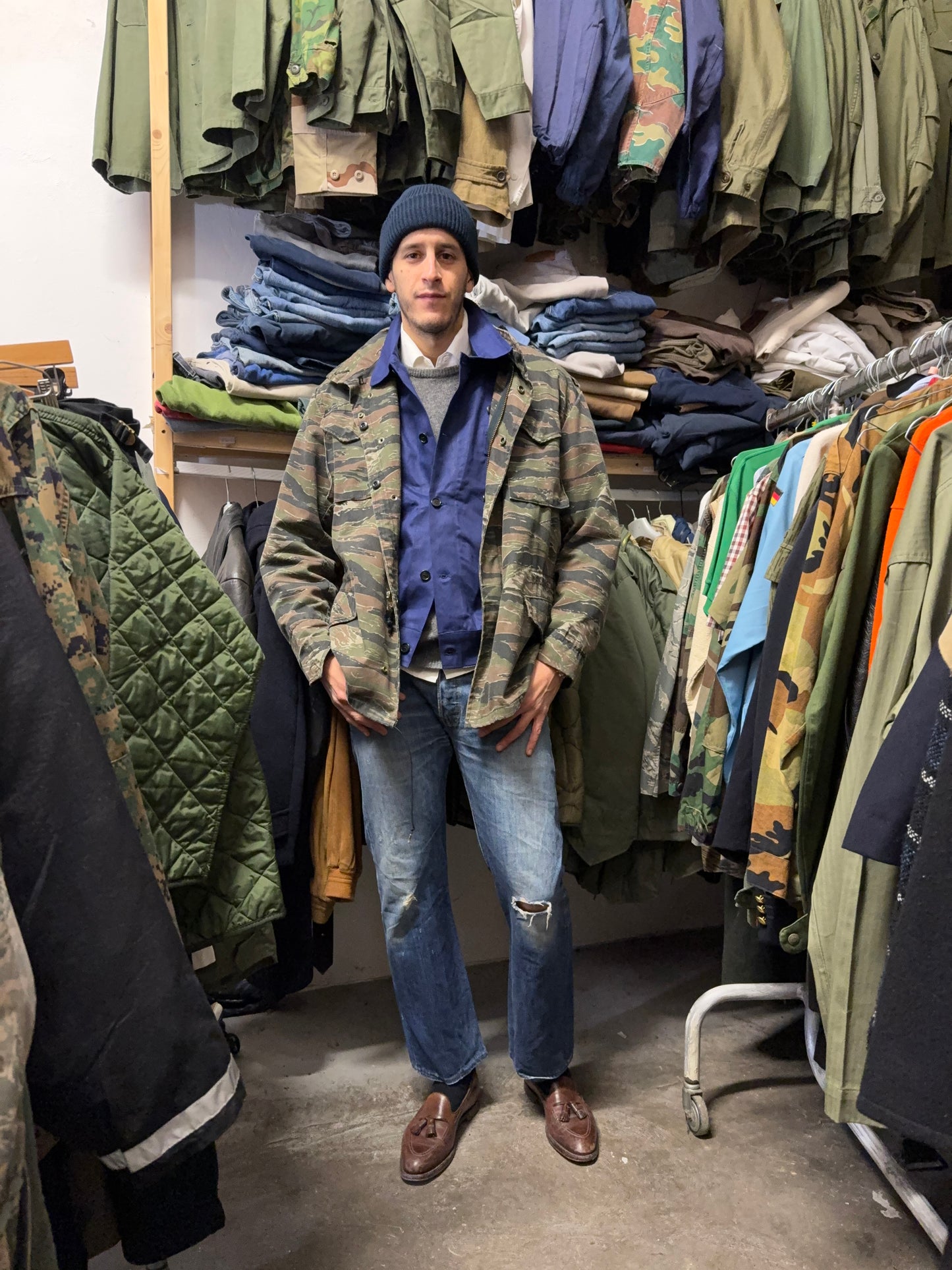 Veste de campagne vintage M-65 « XL »