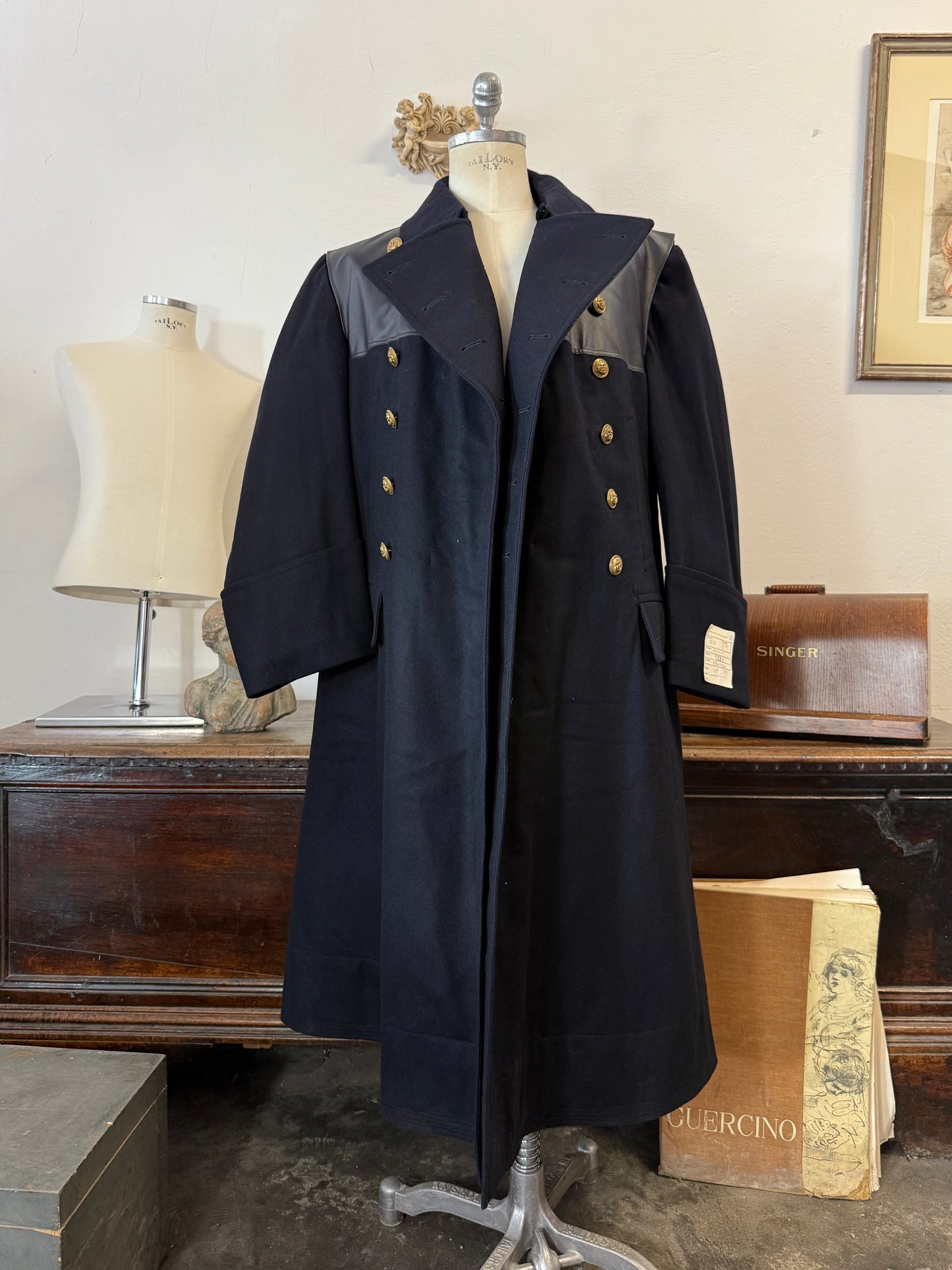 Rare Vintage German Navy Bundesmarine Coat – Wachmantel 1950s “L/XL”