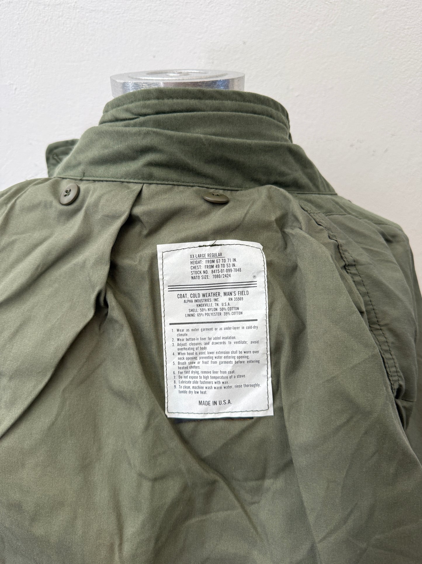 Field Jacket M65 Us Army Alpha Industries “XXL”
