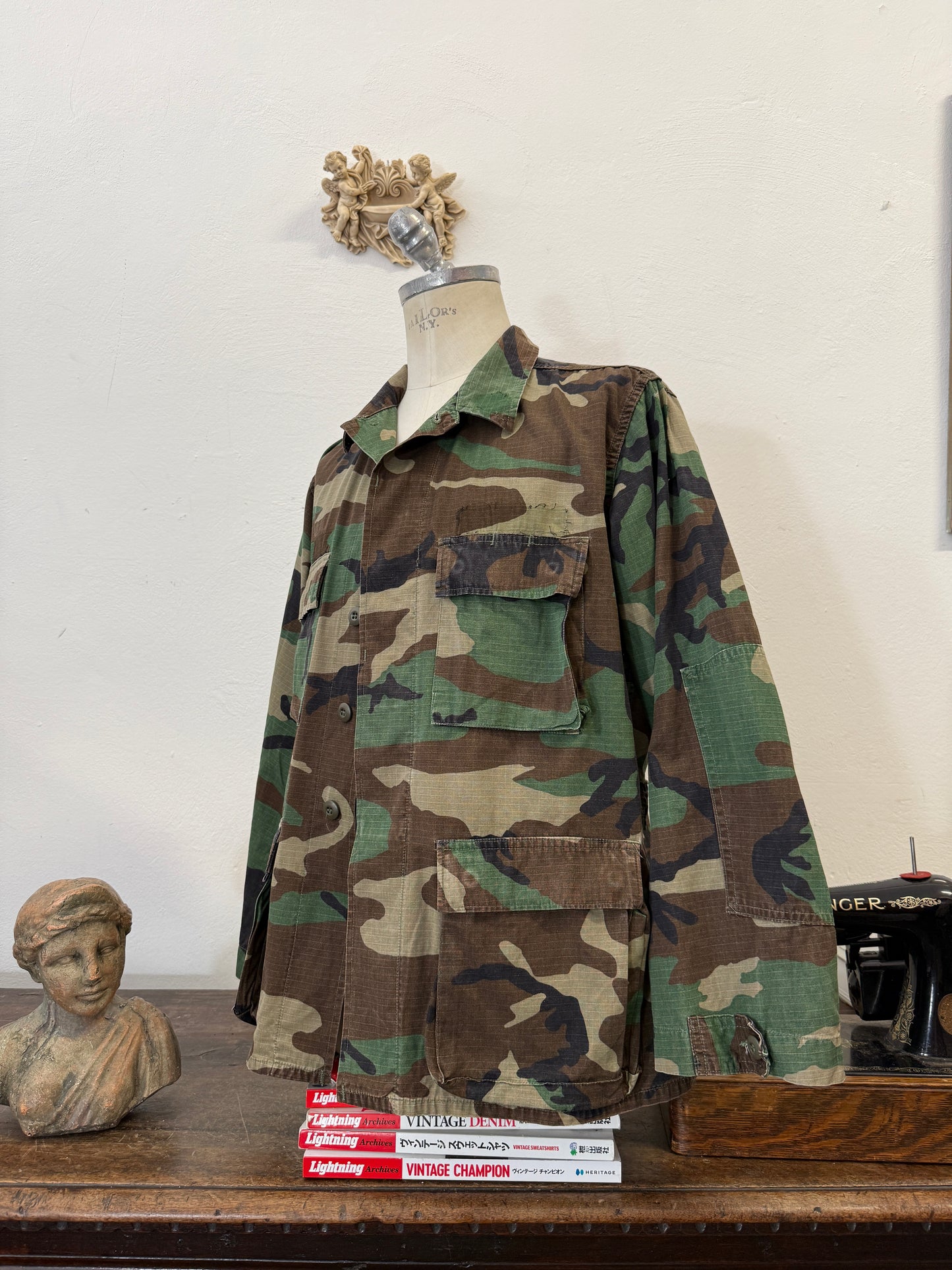 Vintage Woodland Jacket Rip Stop Us Army “L”