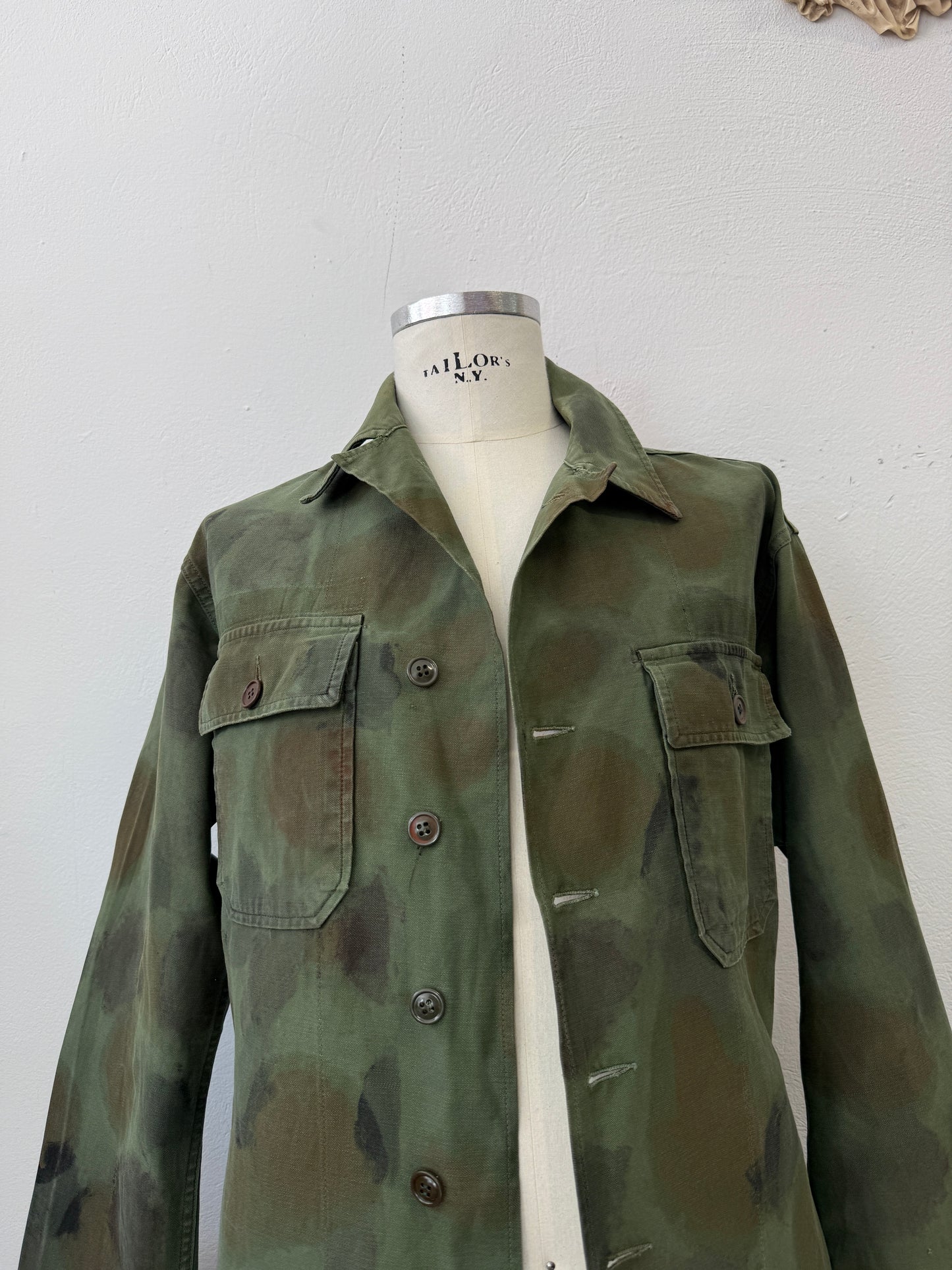 Vintage Camo Shirt Us Army Vietnam - Custom “L”