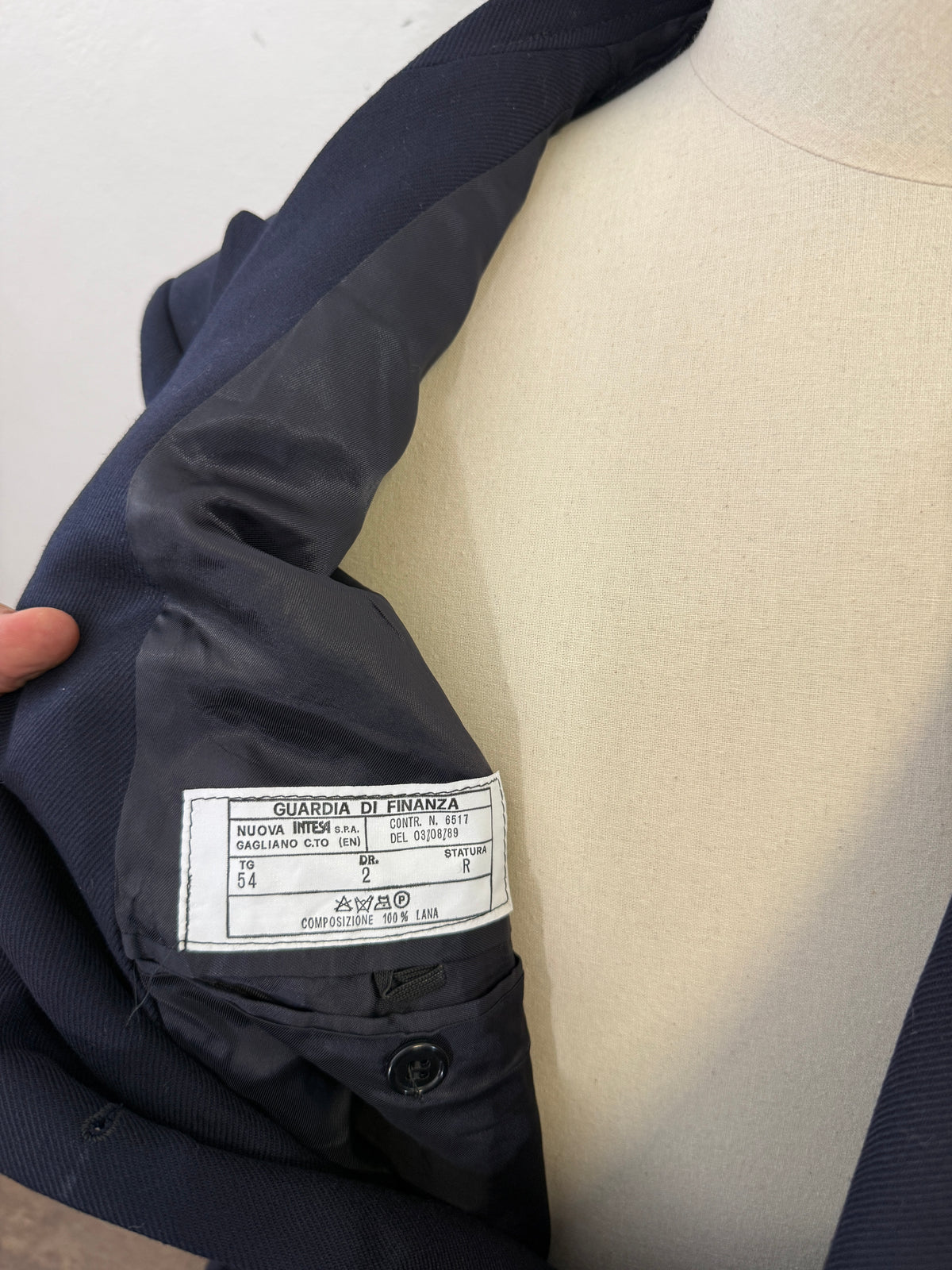 Vintage 90s Guardia di Finanza Double-Breasted Jacket “L”