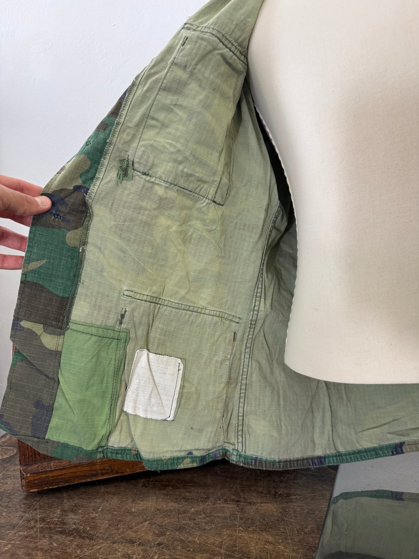 Vintage 1970-80s ERDL Camouflage Pattern Hot Weather Jacket Ripstop “M”
