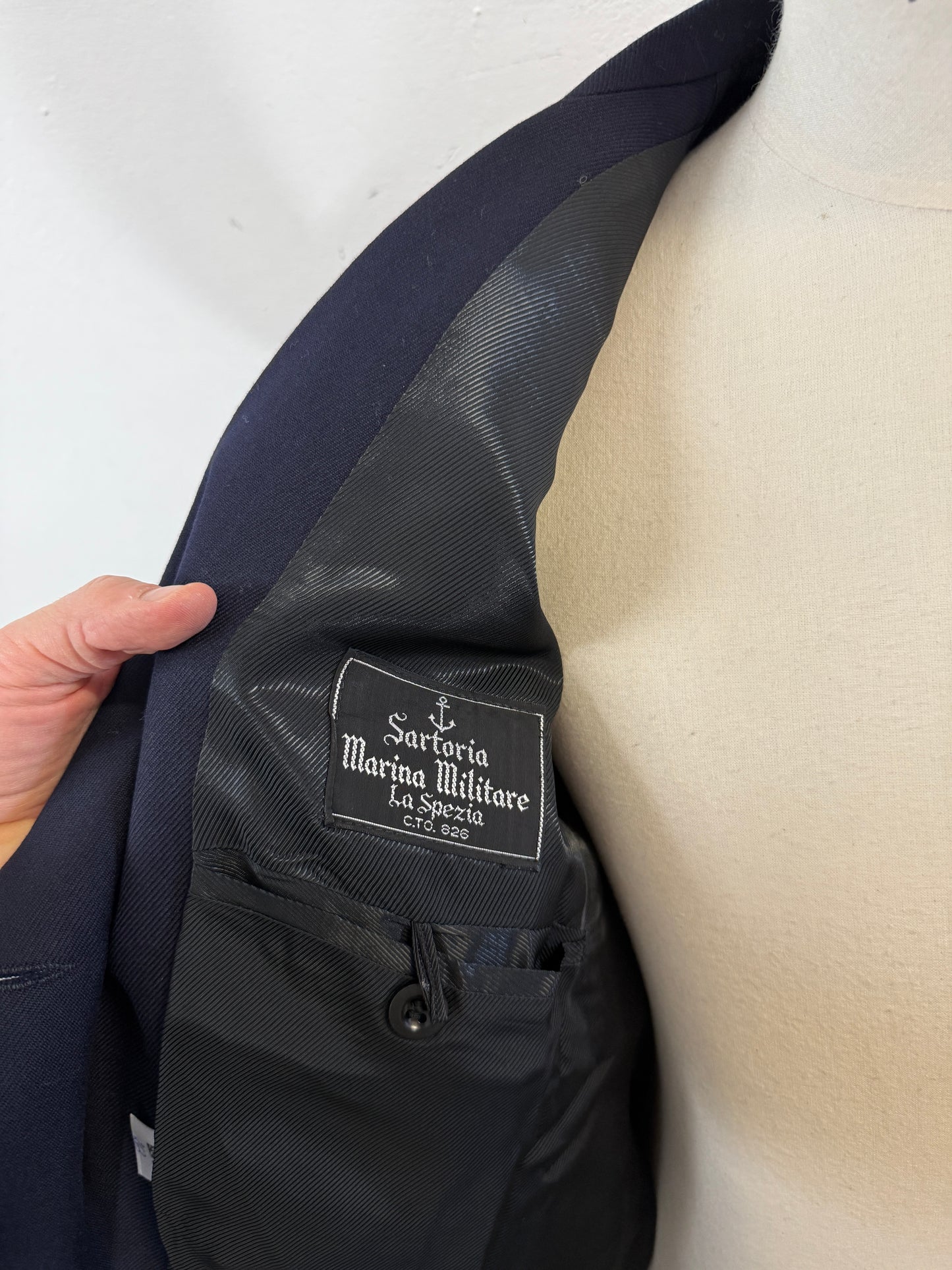 Vintage 00’s Italian Navy Double Breasted Jacket “M”