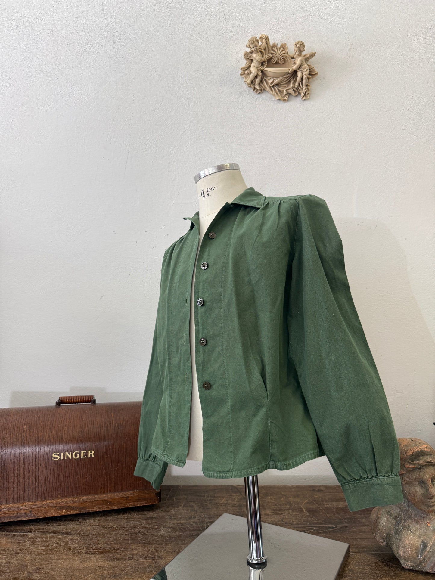 Vintage 80’s Woman Swedish Army Shirt - S