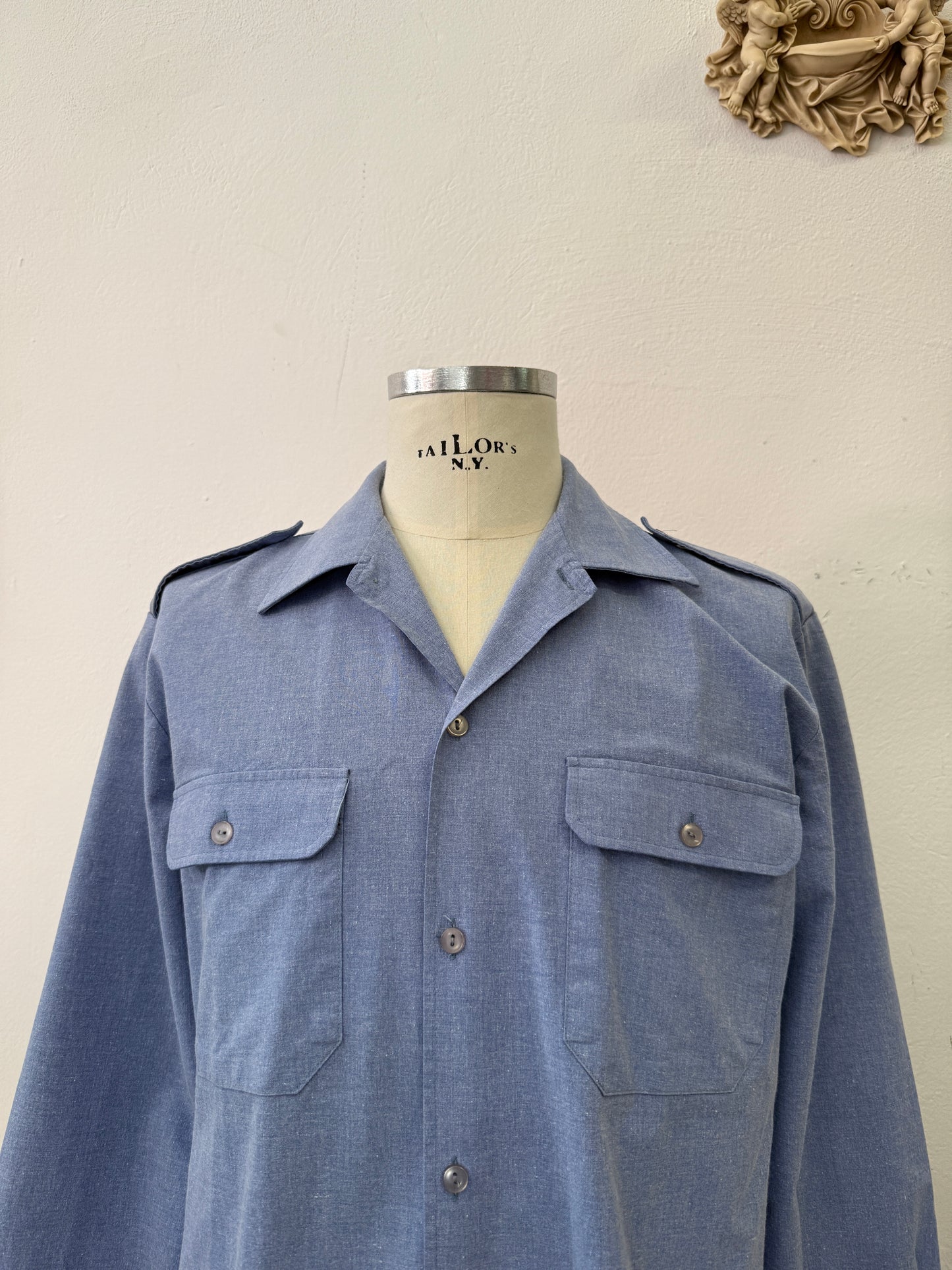 Vintage 90’s Italian Navy Shirt “M/L”