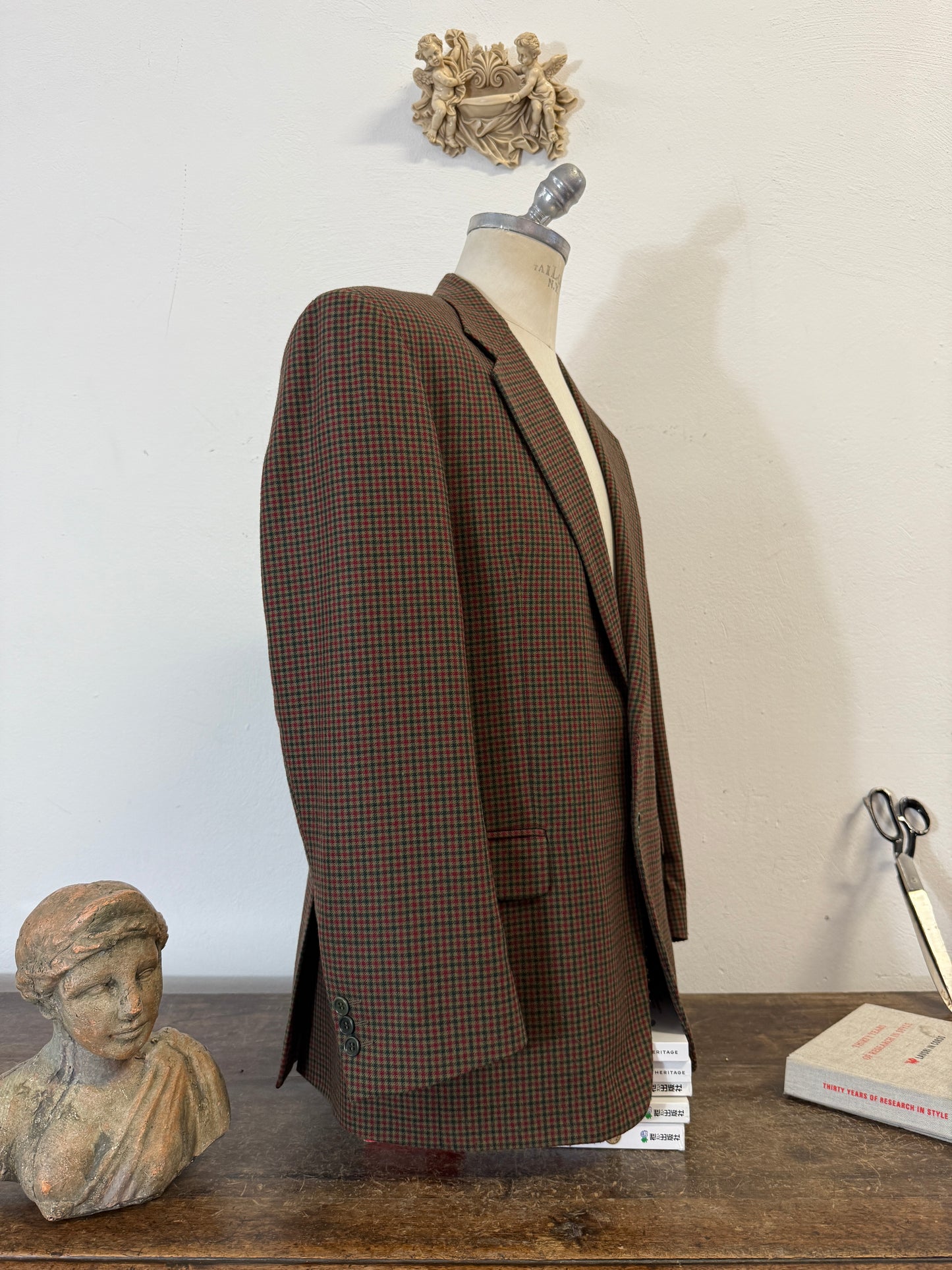Vintage Checkered Wool Jacket “L”