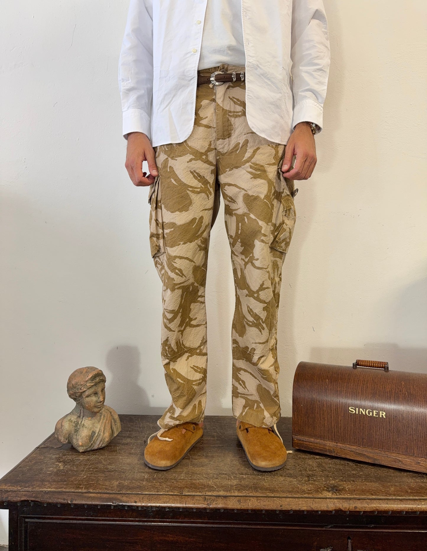 Vintage 90’s British Army Military Windproof Trousers Desert Camo “W34”