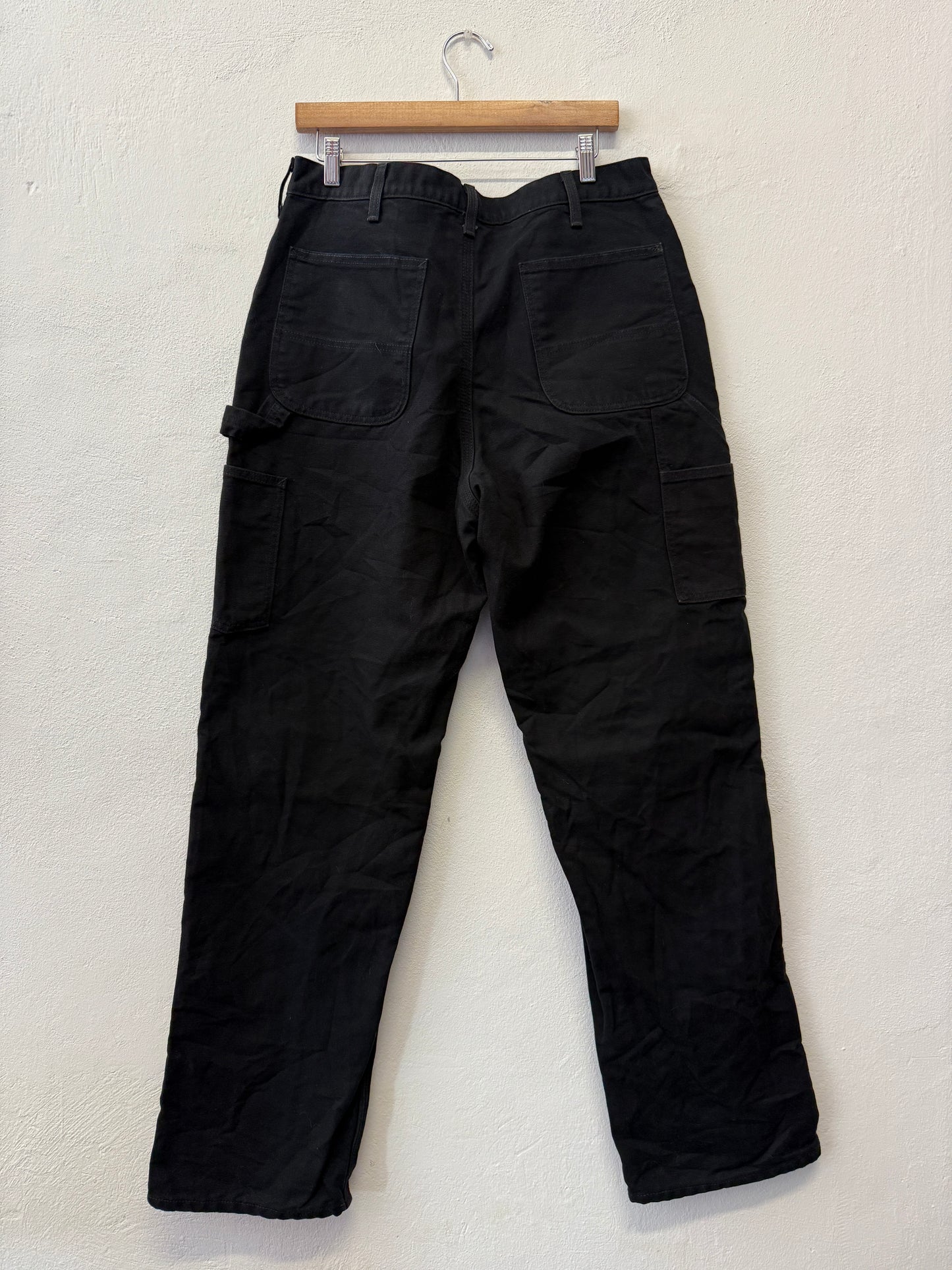 Vintage Carhartt B111 Black Lined Carpenter Jeans Made in Mexico “W34 L34”
