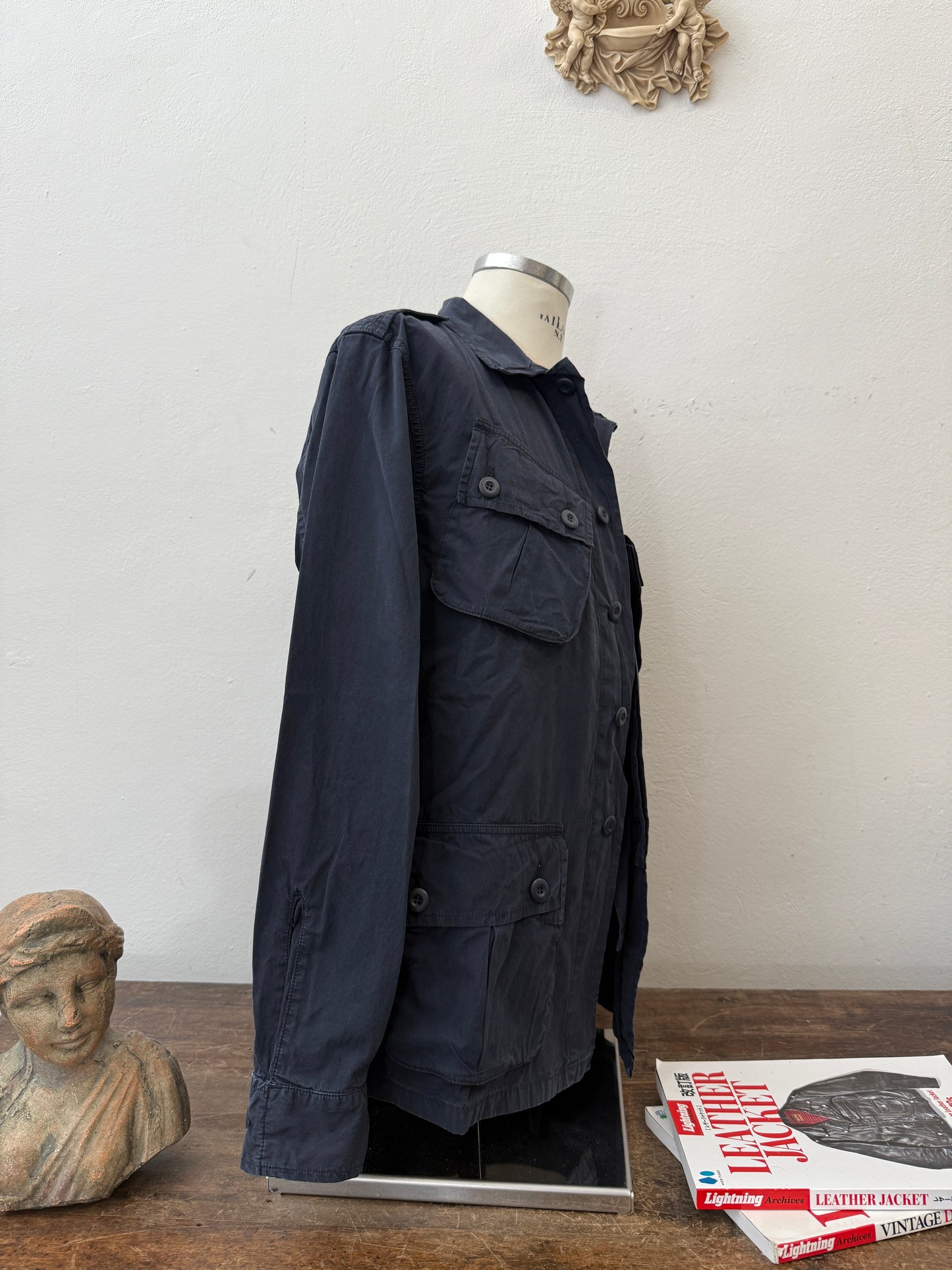 Jungle Jacket Popeline First Pattern Blue Navy - Chesapeake’s