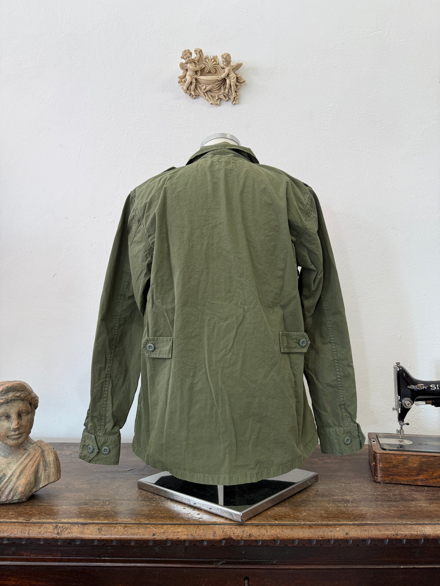 Jungle Jacket Popeline First Pattern Military Green - Chesapeake’s
