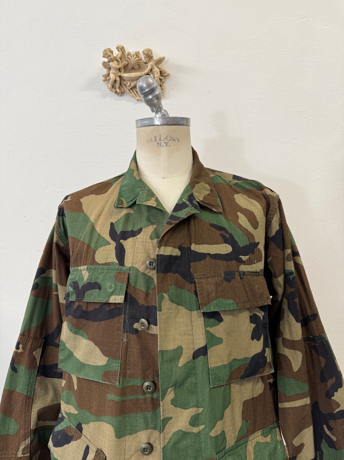 Vintage Woodland Jacket Rip Stop Us Army “L”