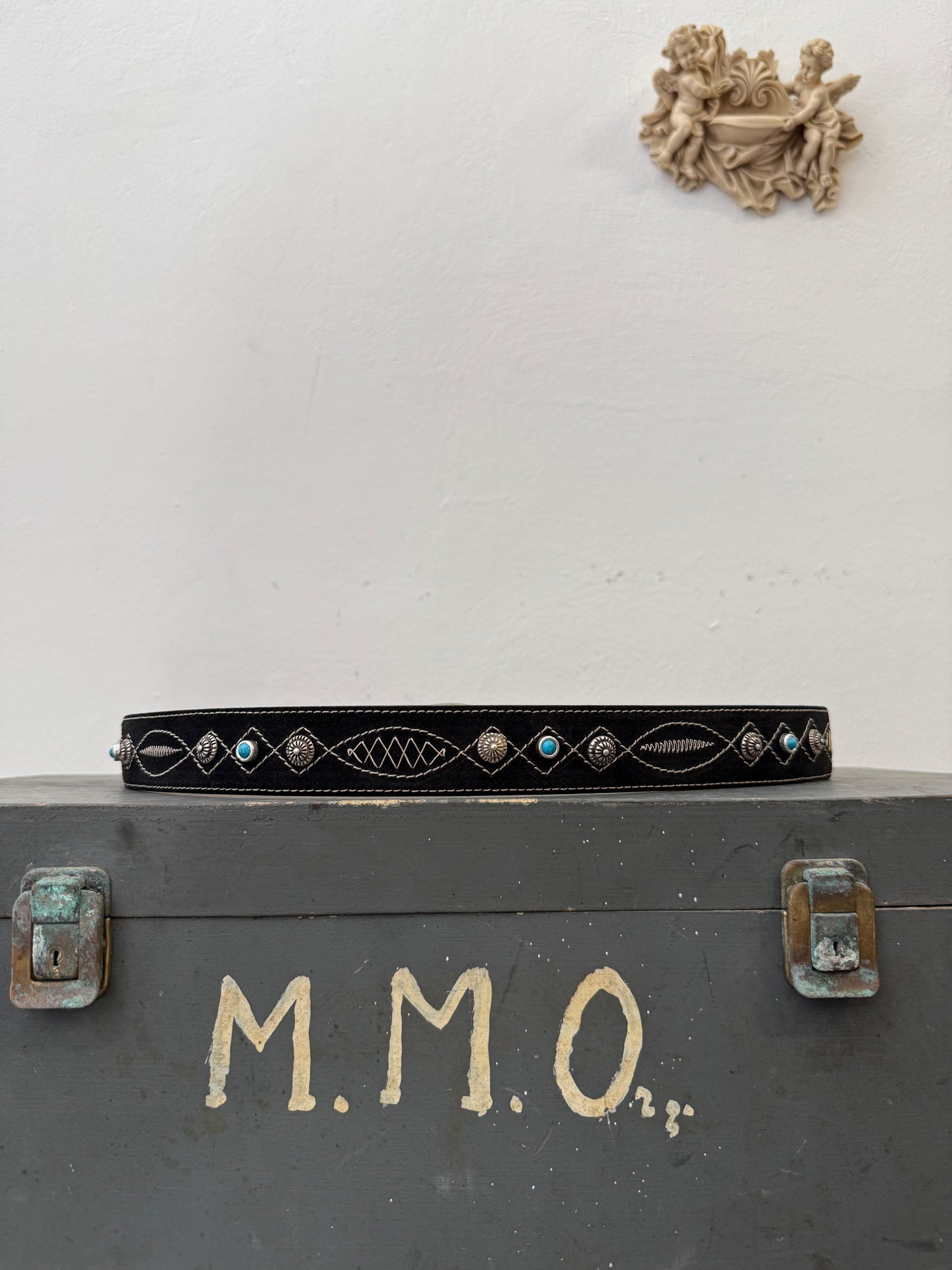 Suede Belt with Embroidery - Henry