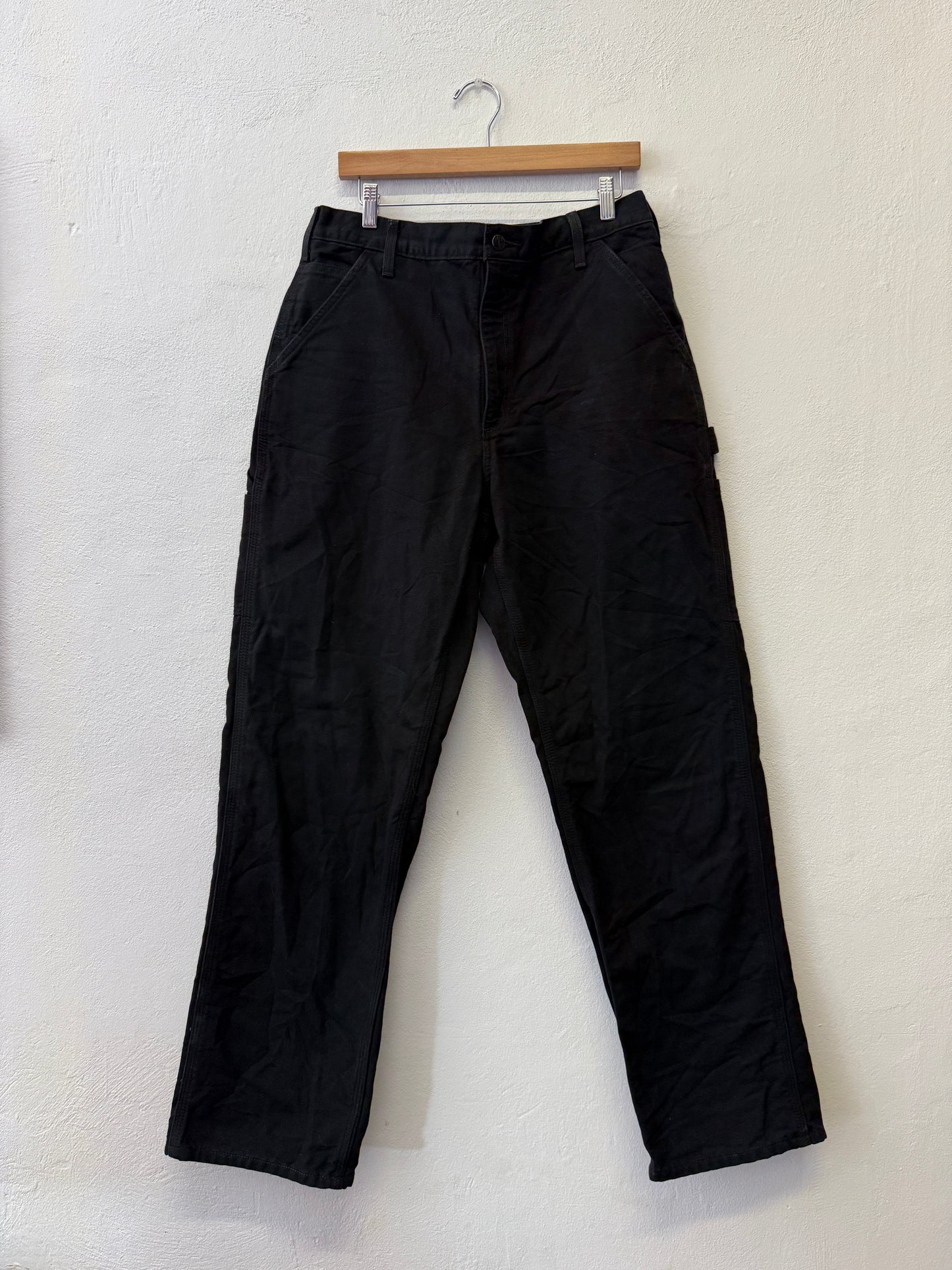 Vintage Carhartt B111 Black Lined Carpenter Jeans Made in Mexico “W34 L34”