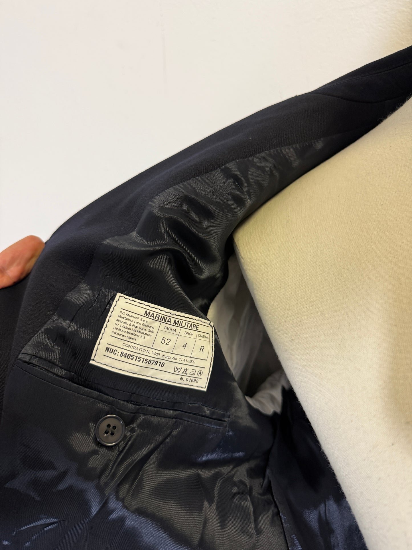 Vintage 00’s Italian Navy Double Breasted Jacket “L”