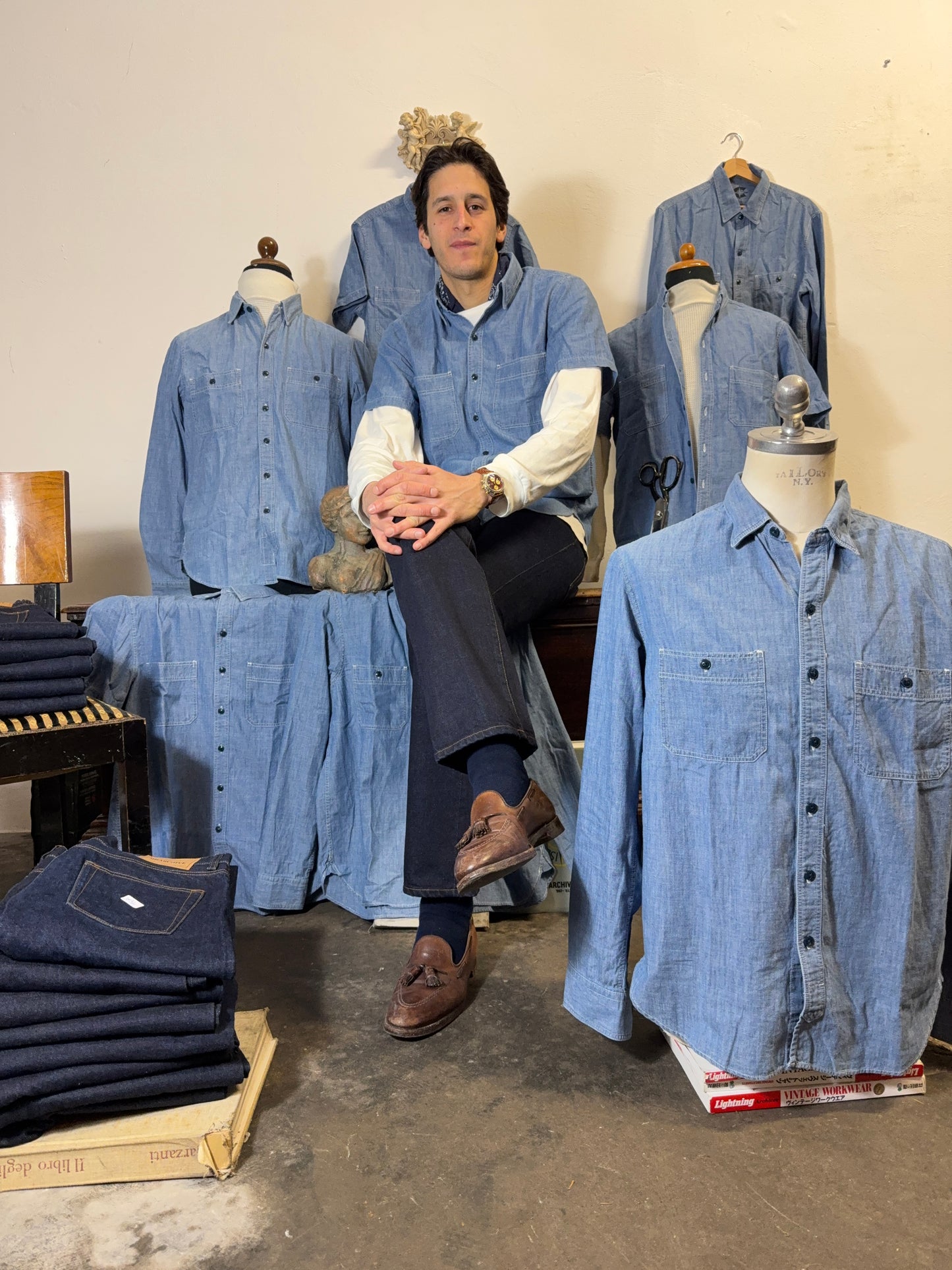 Chambray Shirt mc Buzz - Chesapeake’s