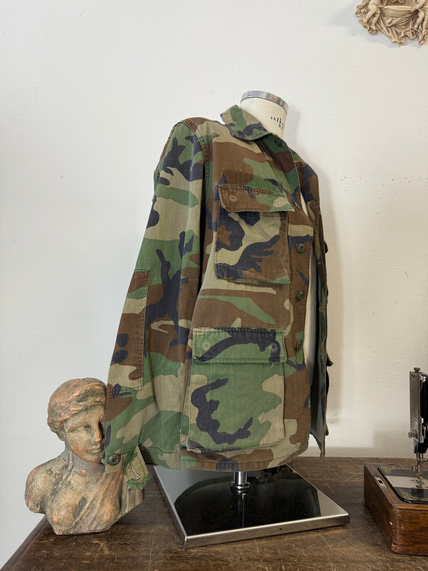Vintage Woodland Camo Jacket Us Army “M”