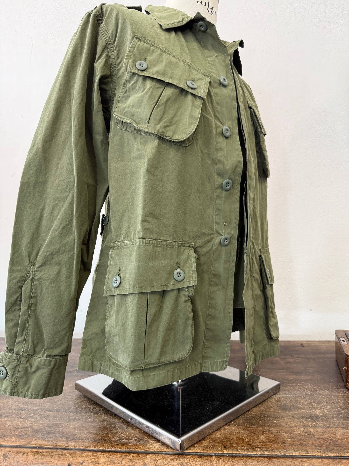 Jungle Jacket Popeline First Pattern Military Green - Chesapeake’s