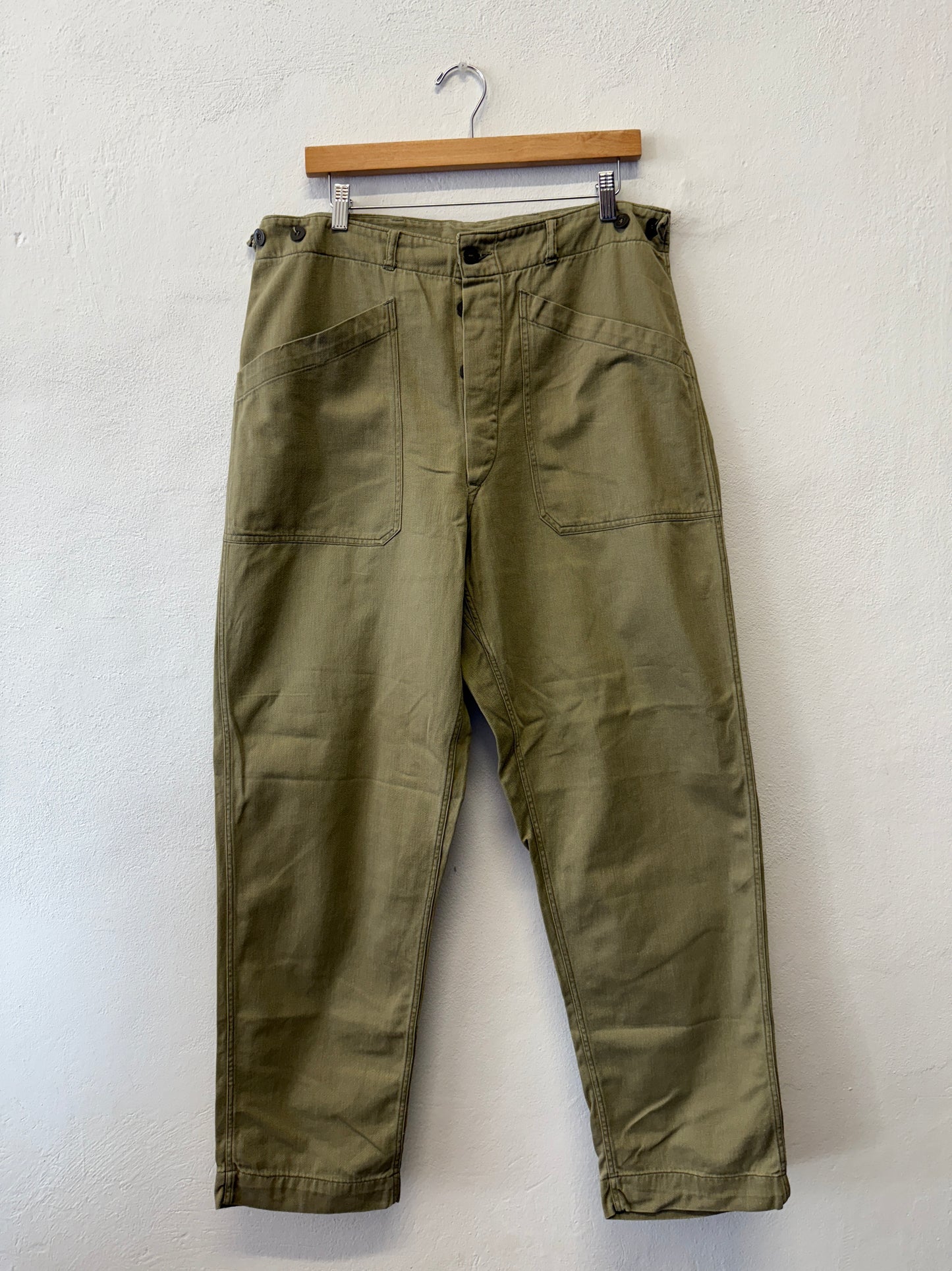 Vintage 80’s German Army Cargo Pants - Sand “W33~35”