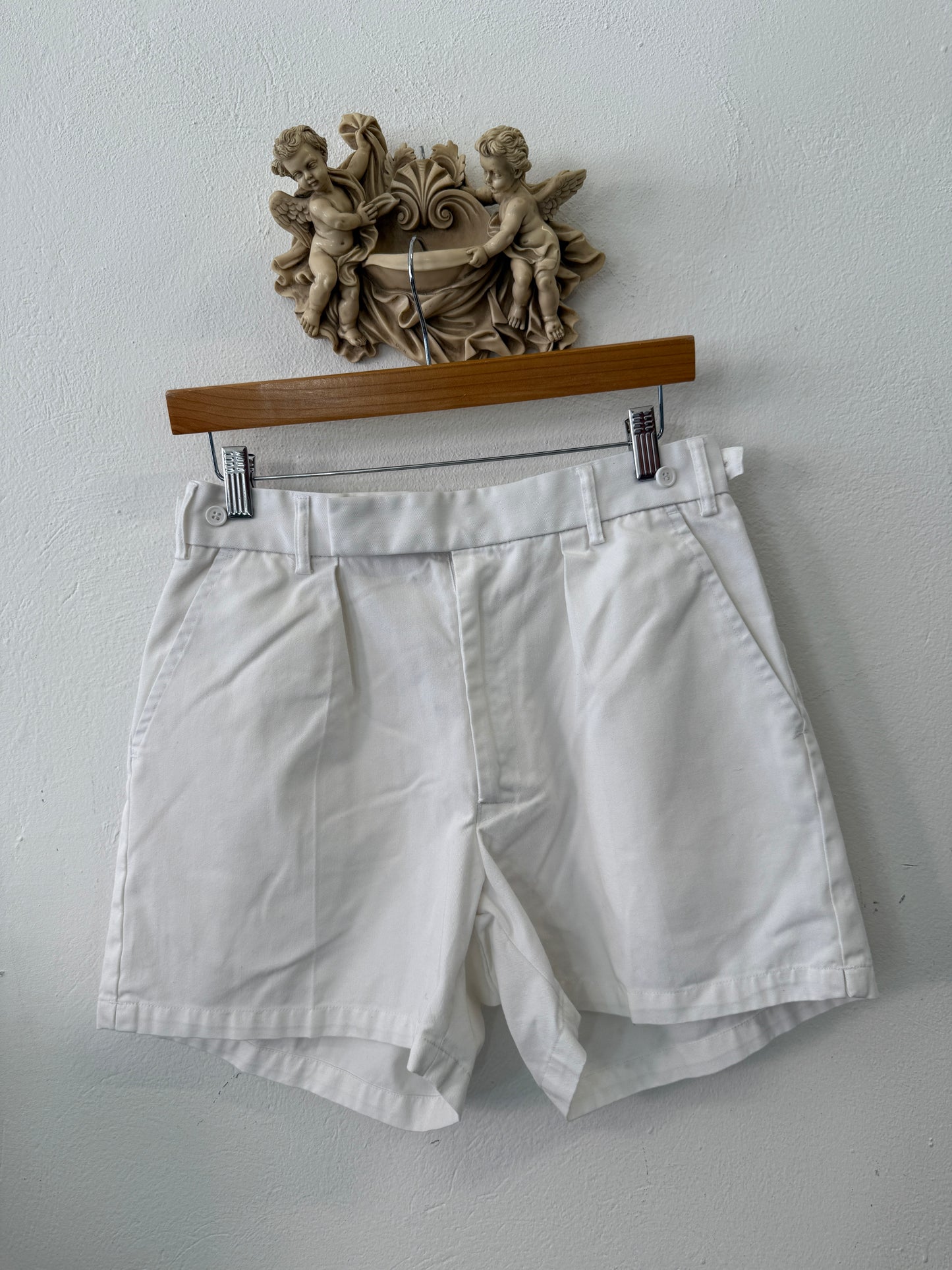 White British Royal Navy PTI Unisex Shorts with Sailor Buttons