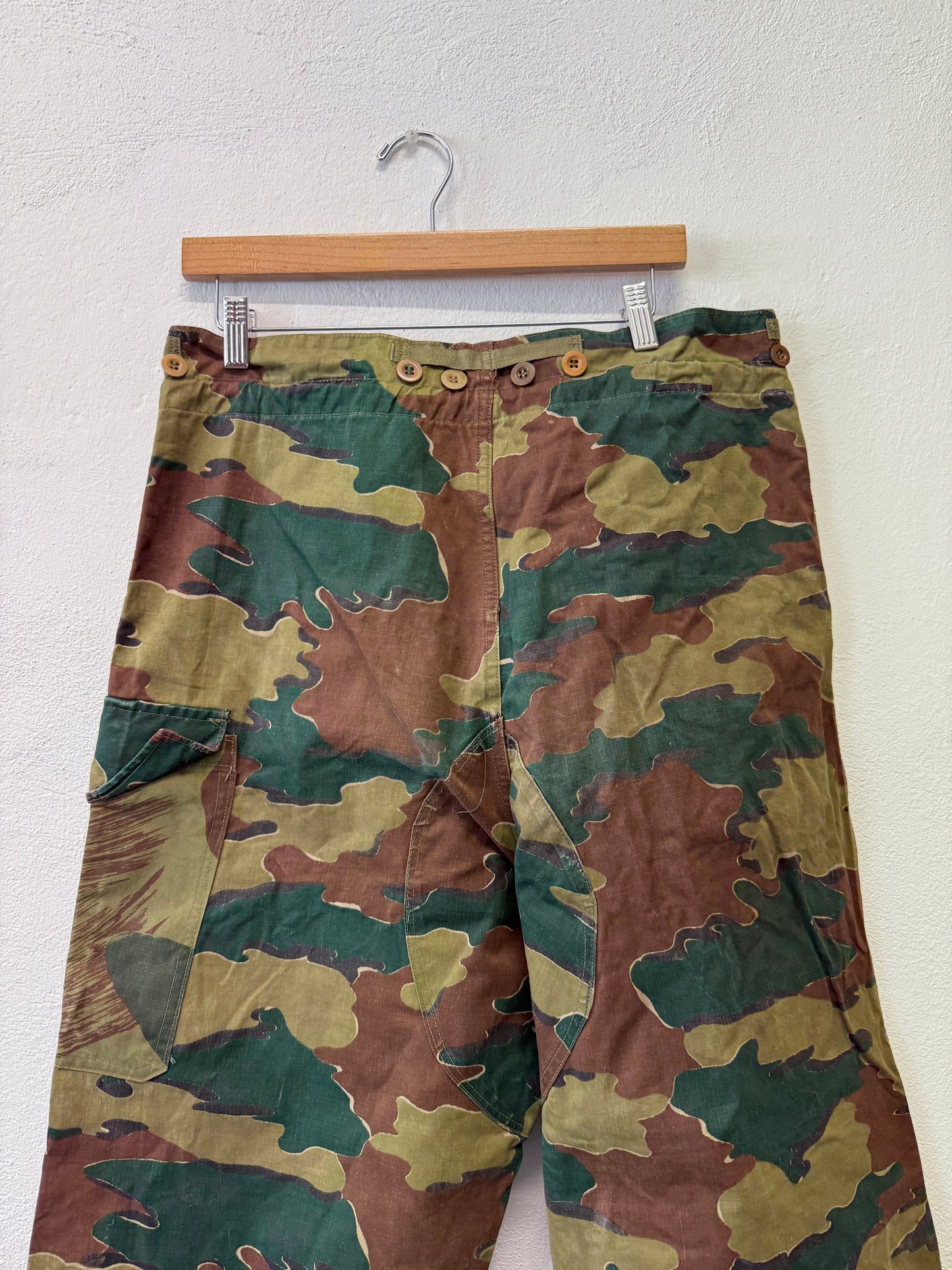 Vintage 1950s Belgian Army Camo Paratrooper Pants “W35”