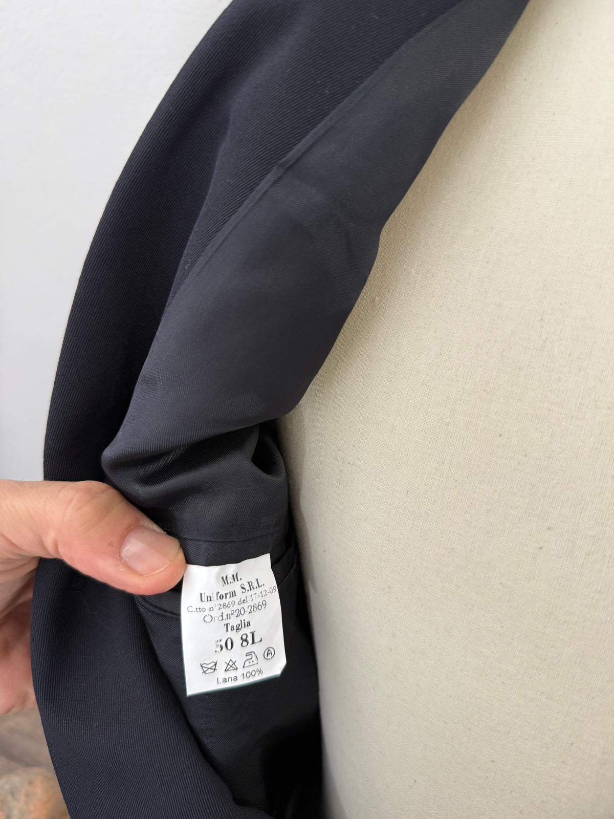 Vintage Italian Navy Double Breasted Jacket “L”