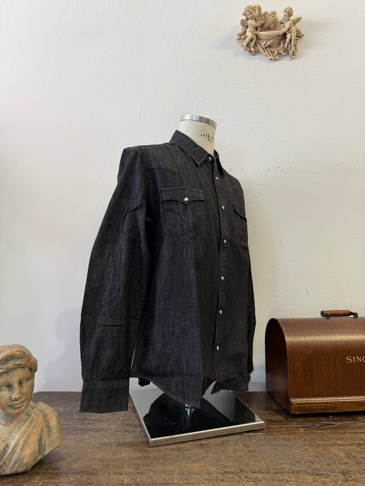 Western “Jeckerson” Denim Shirt - XS, S, M, L, XL, XXL
