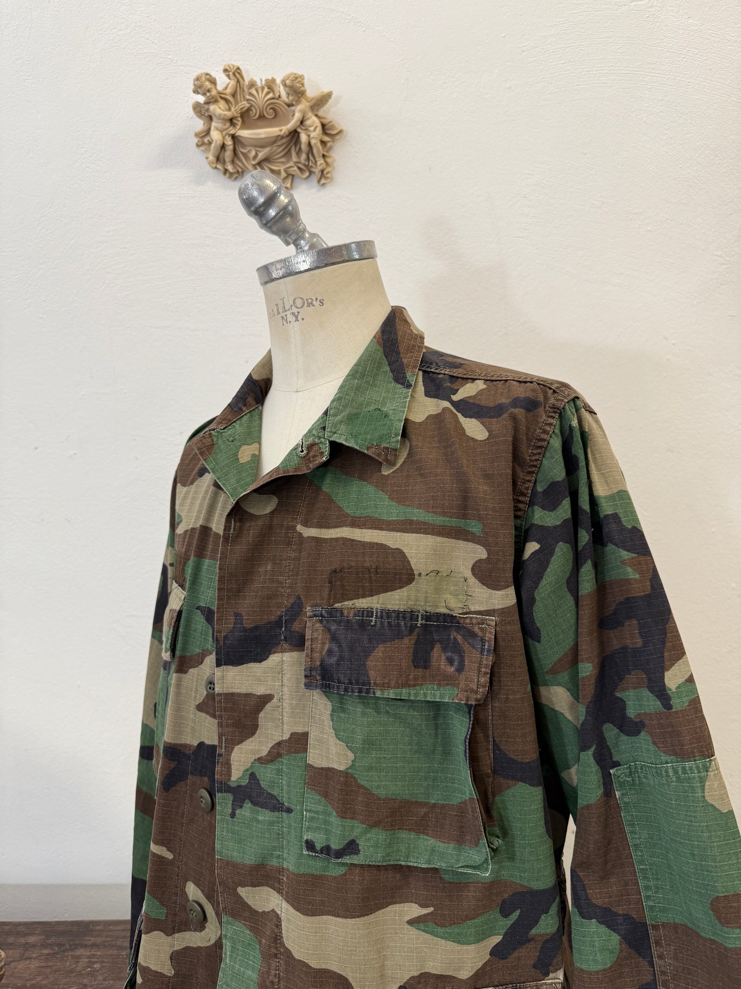 Vintage Woodland Jacket Rip Stop Us Army “L”