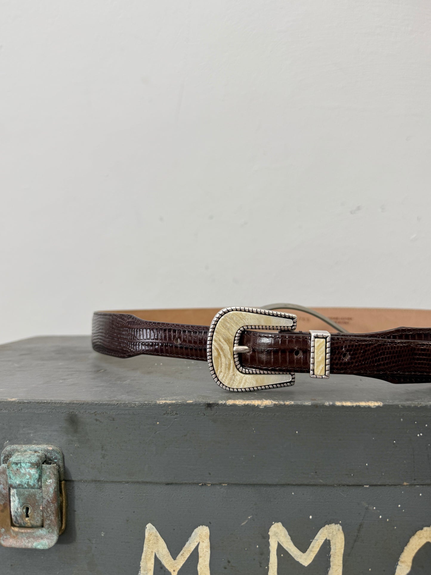 Dark Brown Teju Lizard Belt – Matthew