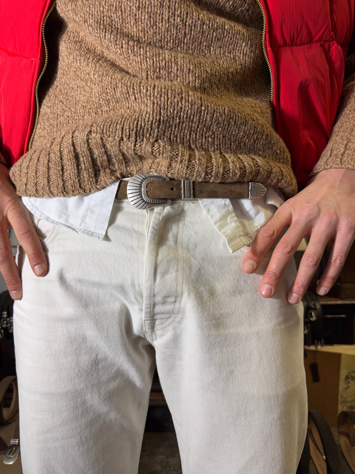 Western Suede Belt - Mancini 1979 x Mister Archive®