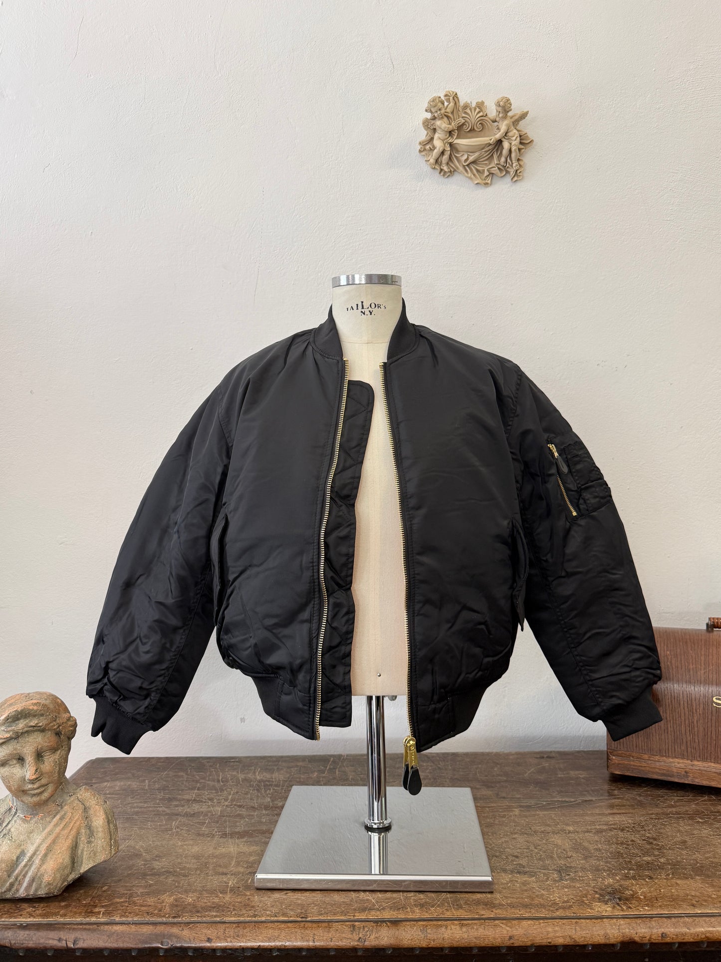 Black Bomber Jacket MA1