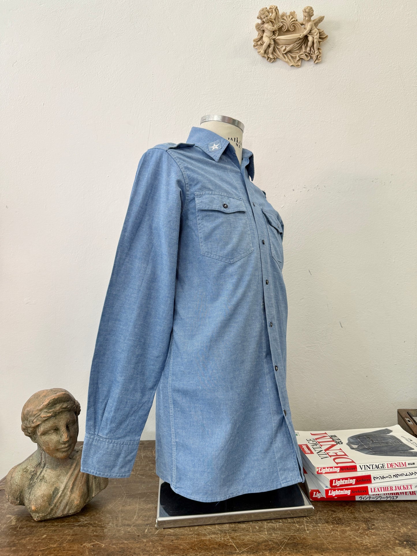Vintage 90’s Italian Navy Shirt “S/M”