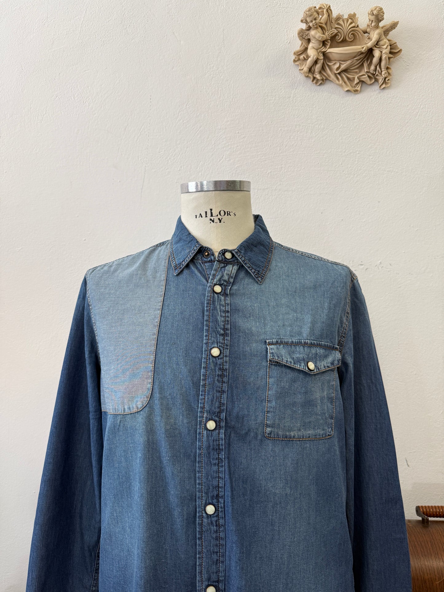 Western “Jeckerson” Denim Shirt - XS, S, M, L