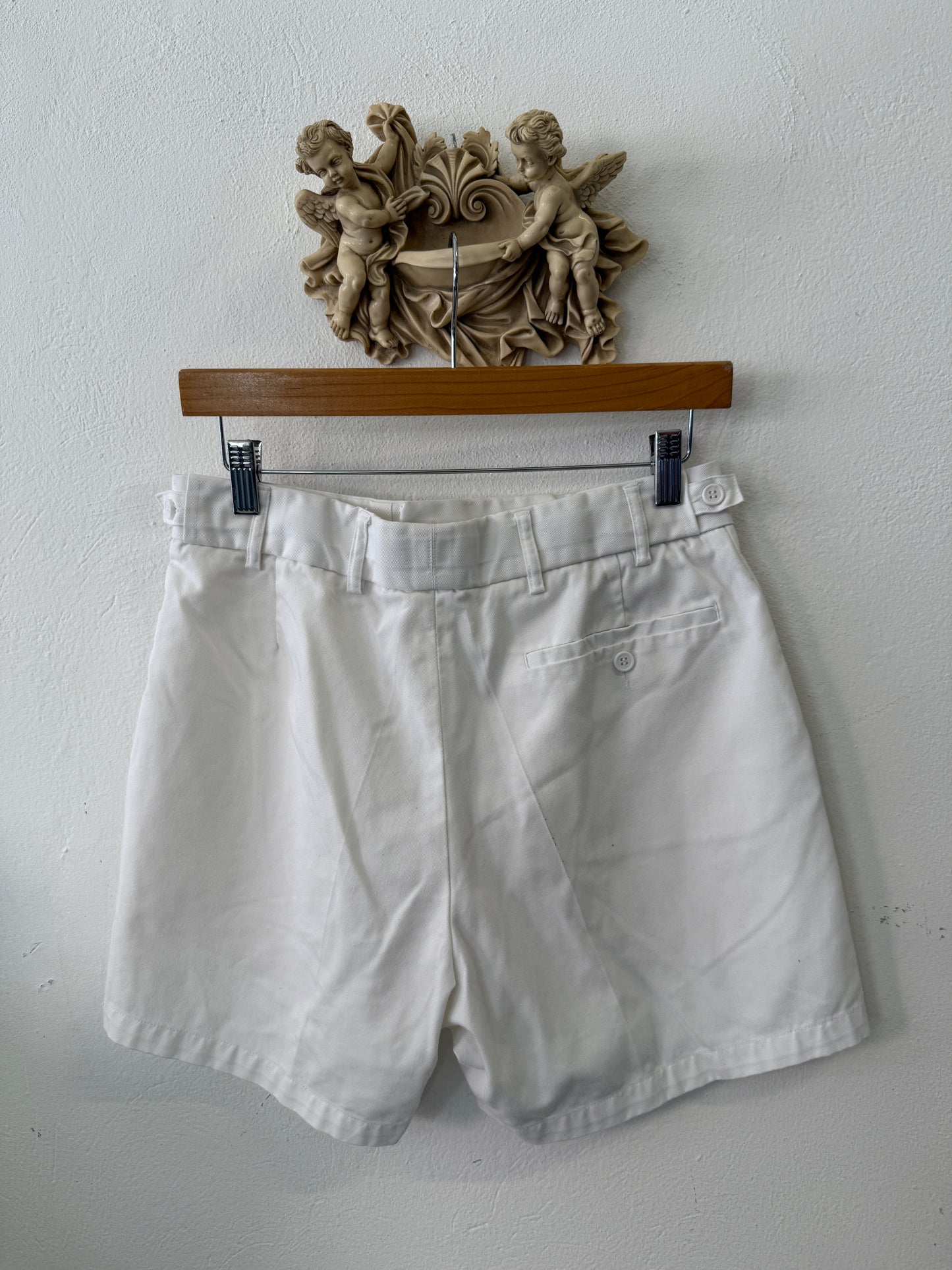 White British Royal Navy PTI Unisex Shorts with Sailor Buttons