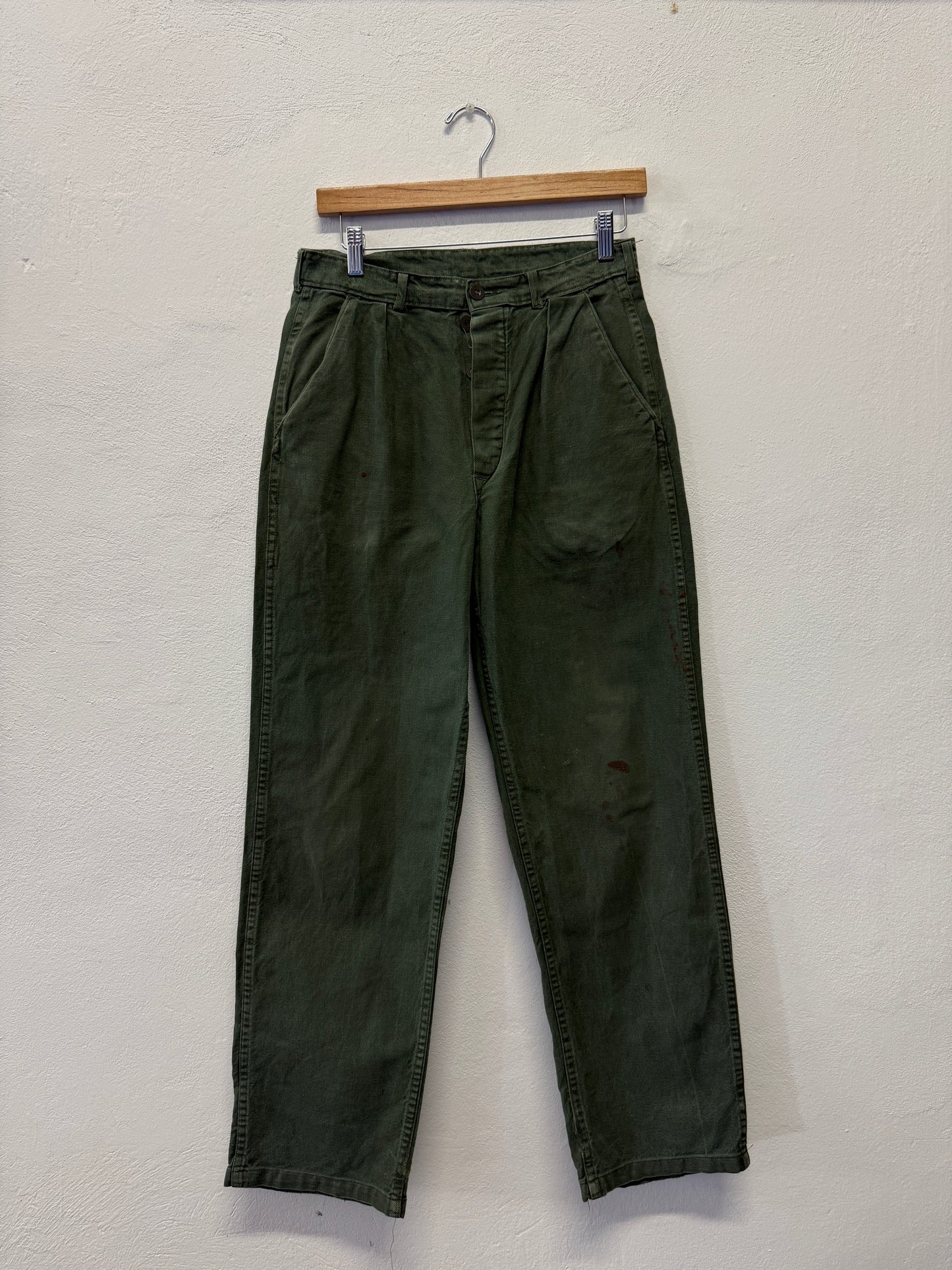 Vintage Swedish Army Fatigue Pants “W28”
