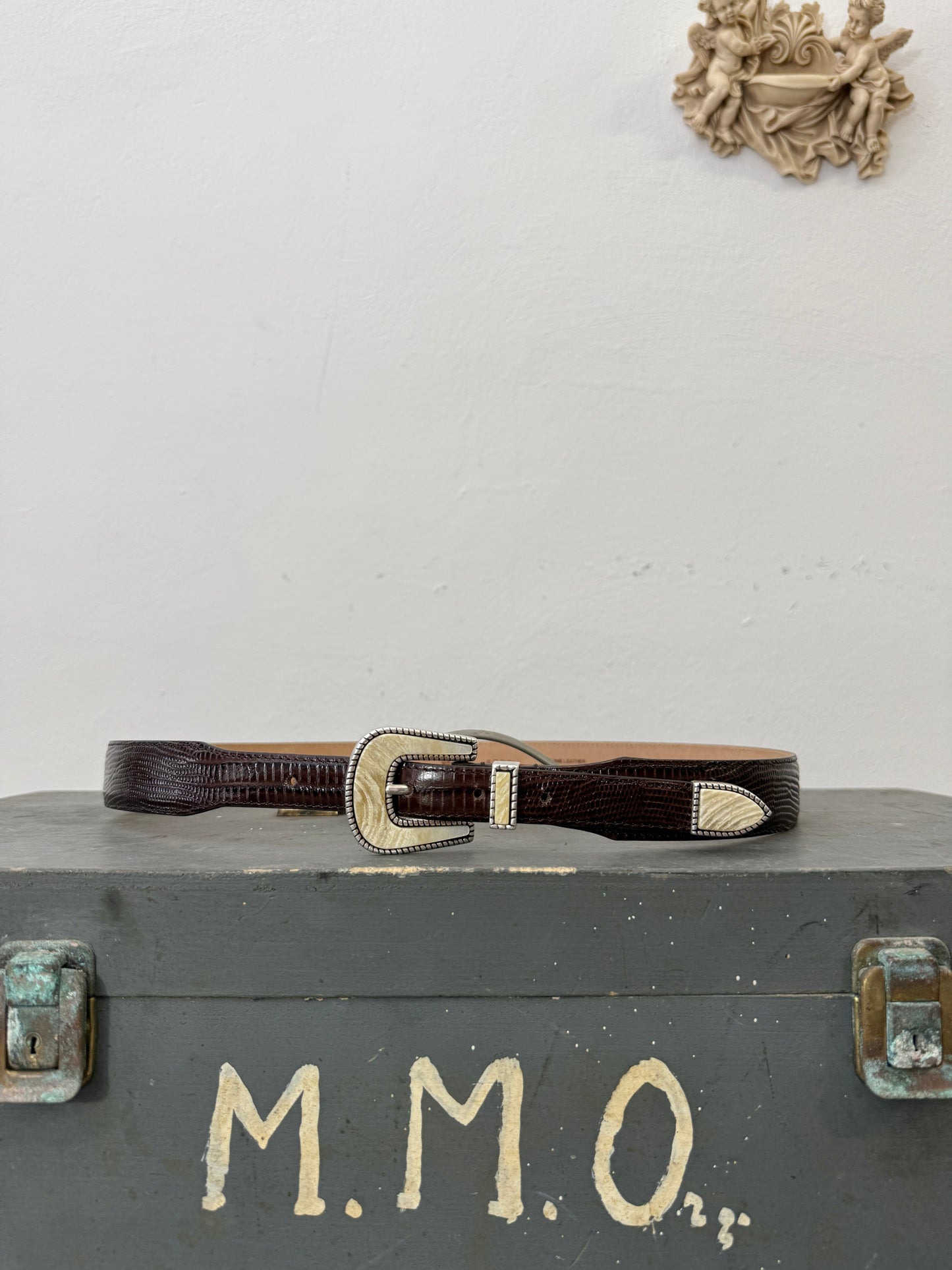 Dark Brown Teju Lizard Belt – Matthew