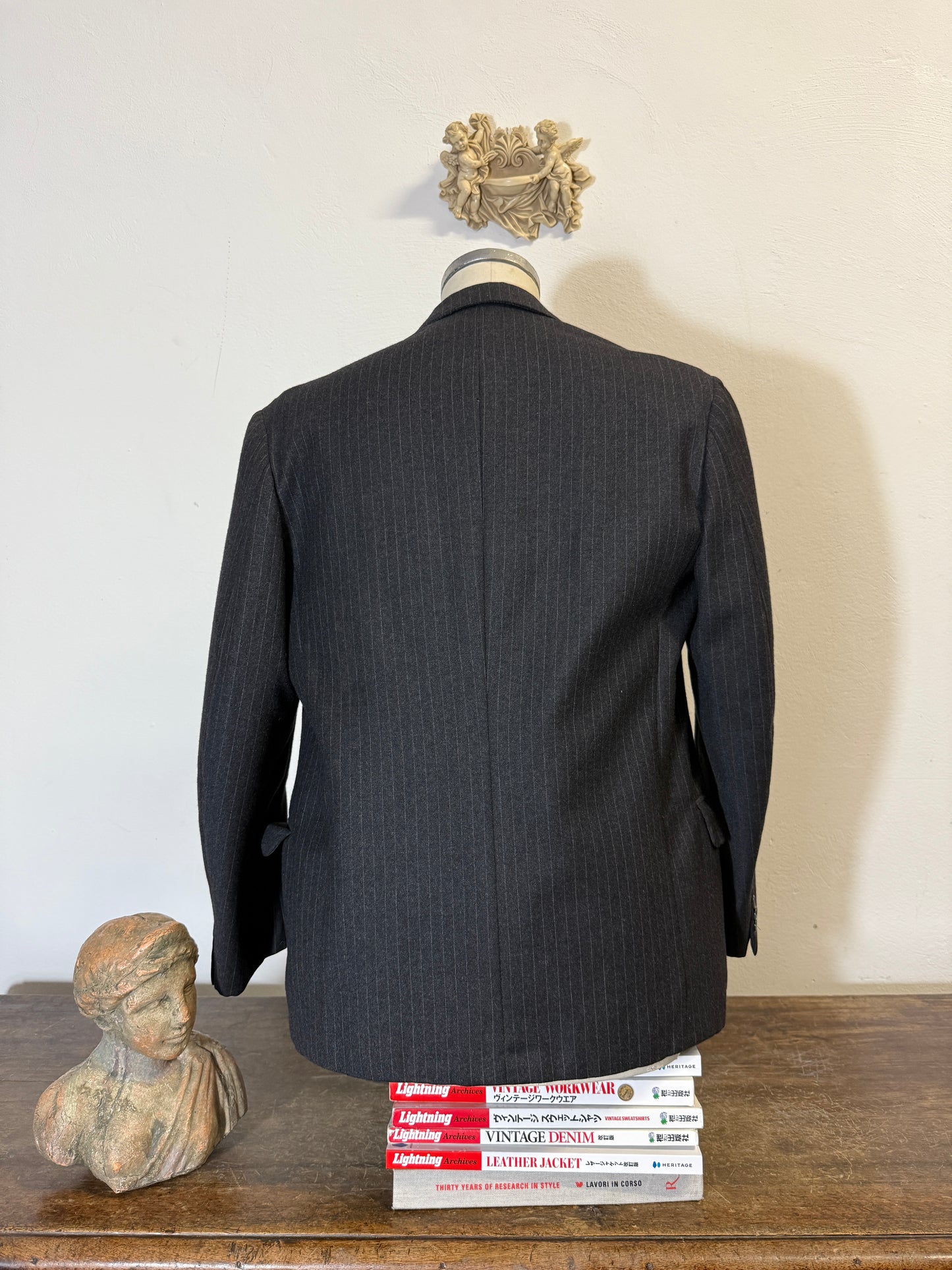 Vintage Grey Pinstripe Jacket “S/M”