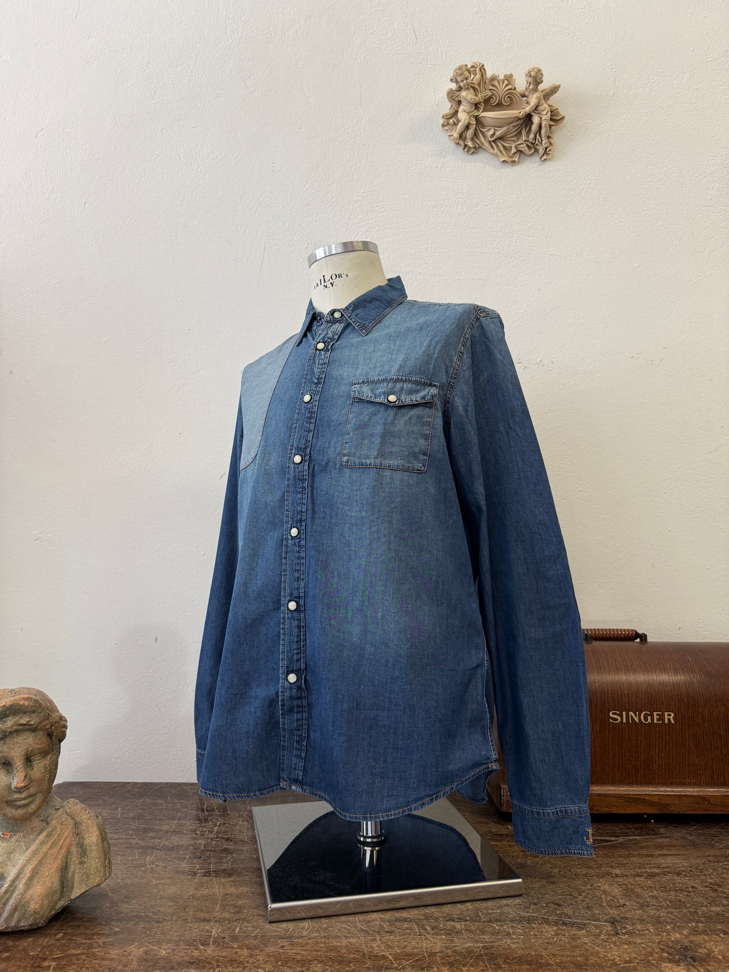 Western “Jeckerson” Denim Shirt - XS, S, M, L