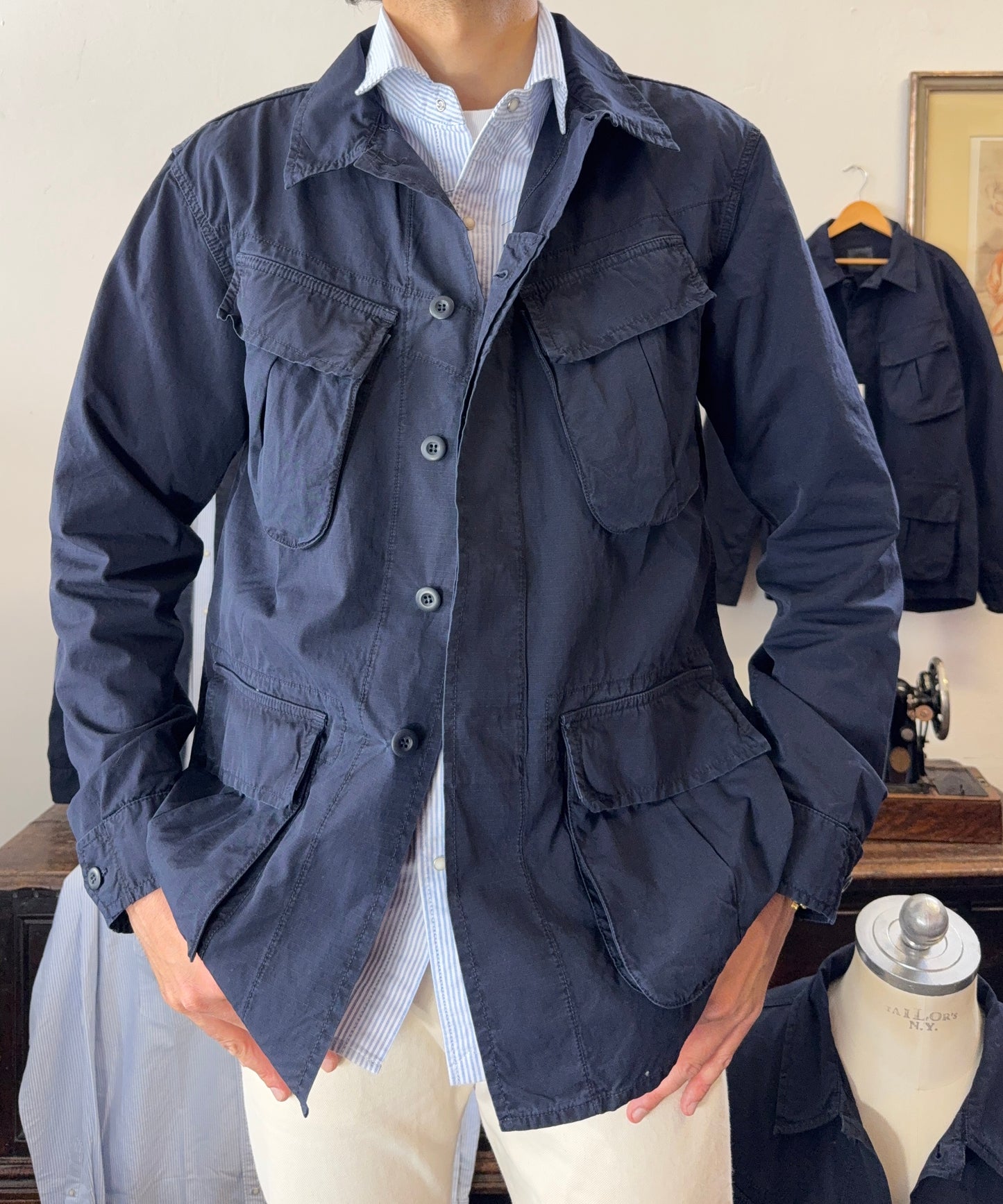 Jungle Jacket Blue Navy Intrepid Us Army Ripstop - Chesapeake’s