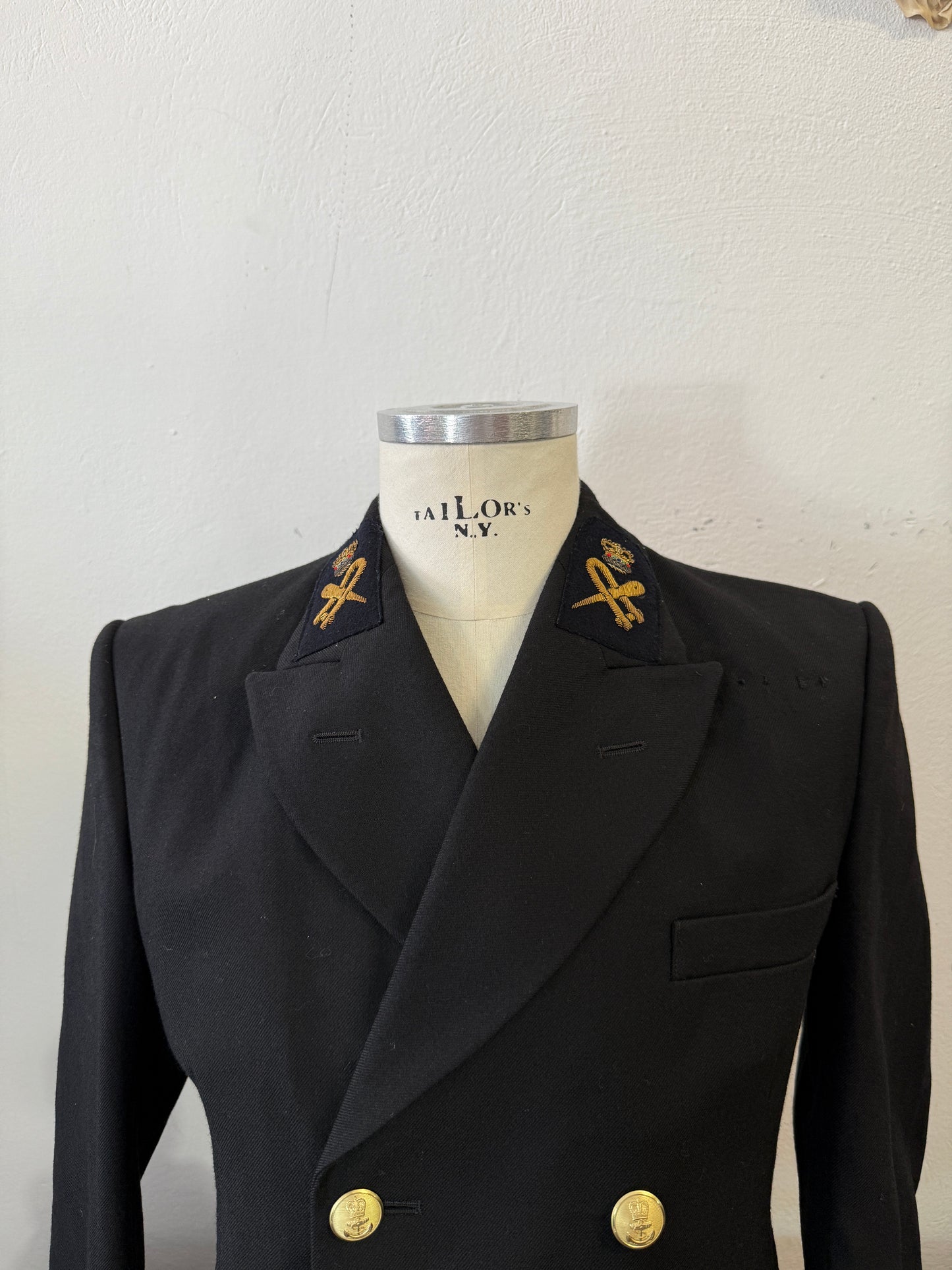 Vintage 90’s British Royal Navy Double Breasted Jacket “M”