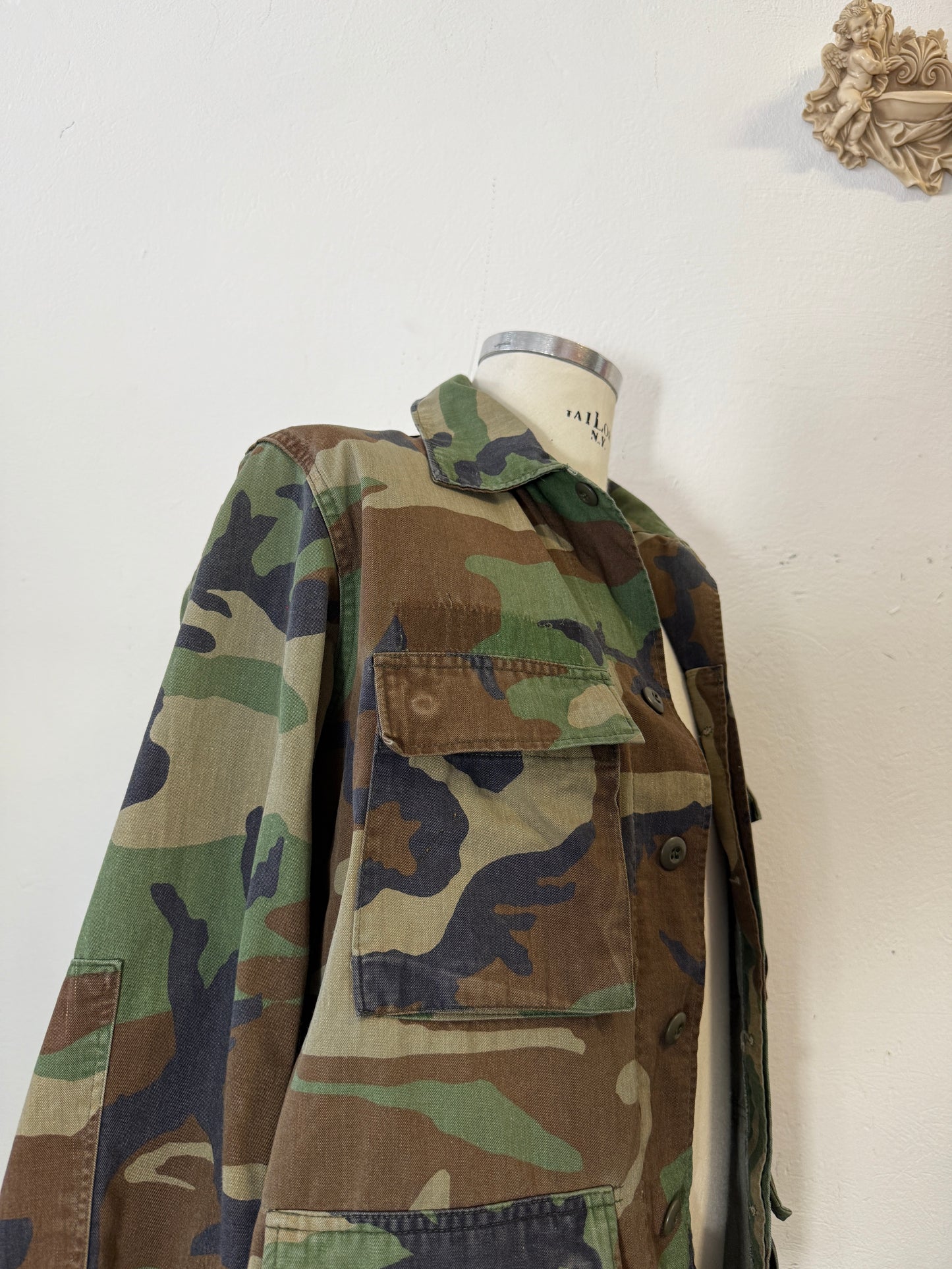 Vintage Woodland Camo Jacket Us Army “M”