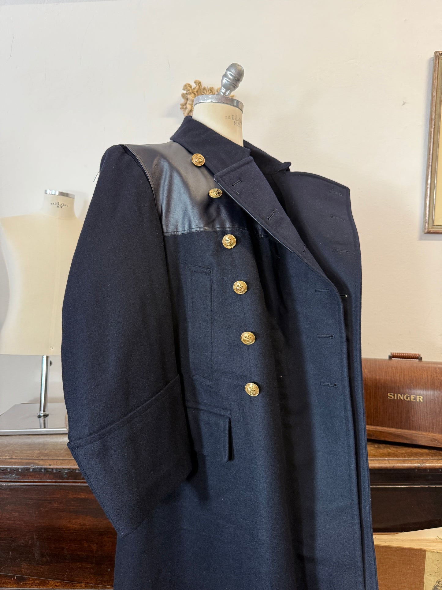 Rare Vintage German Navy Bundesmarine Coat – Wachmantel 1950s “L/XL”