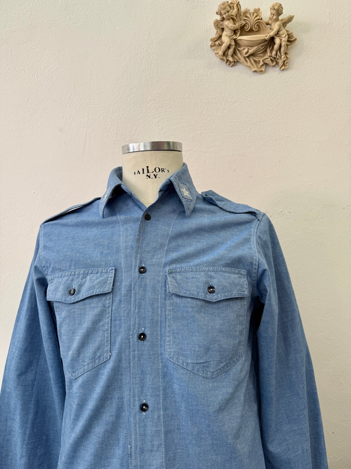 Vintage 90’s Italian Navy Shirt “S/M”