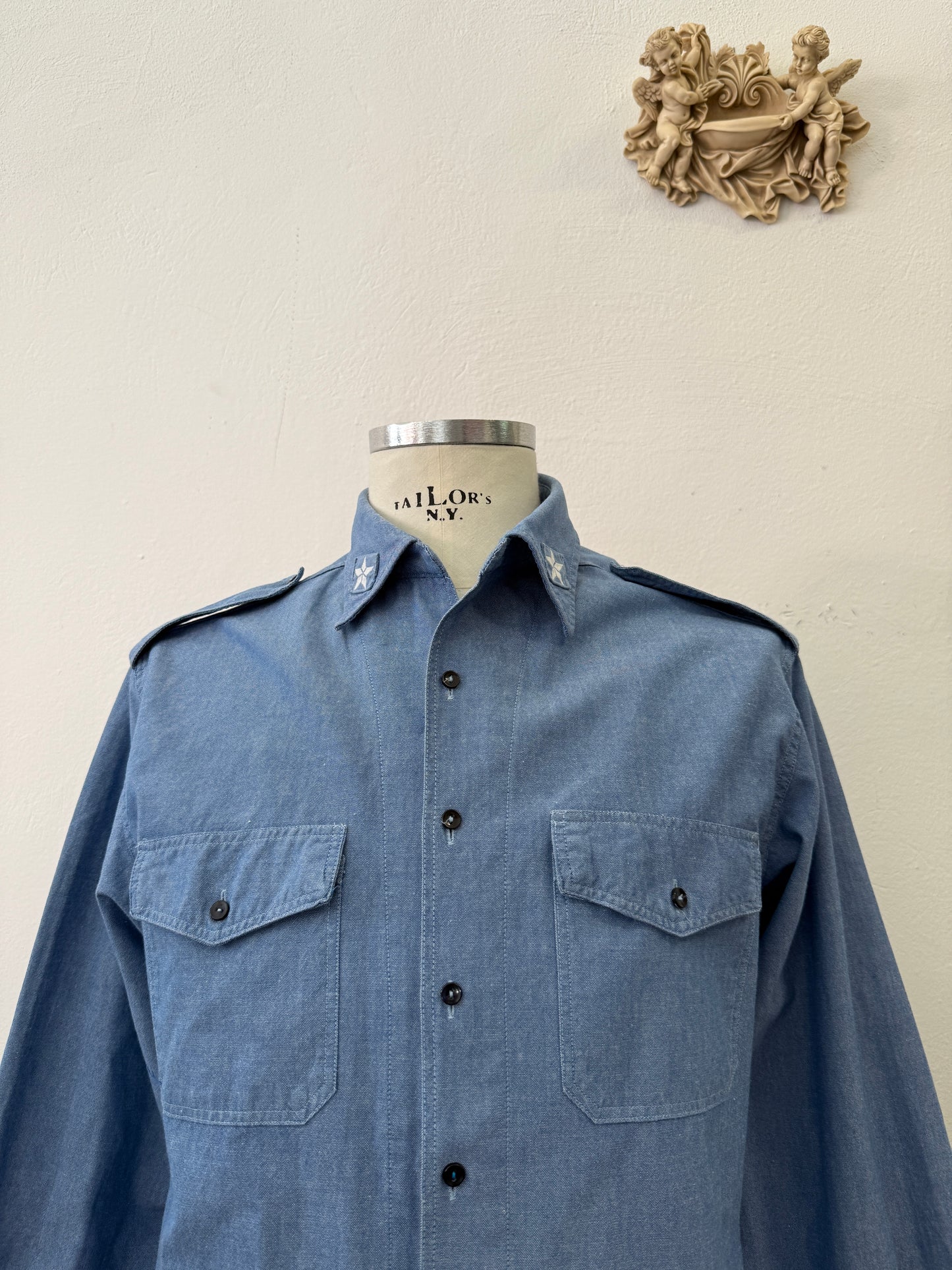 Vintage 90’s Italian Navy Shirt “M/L”