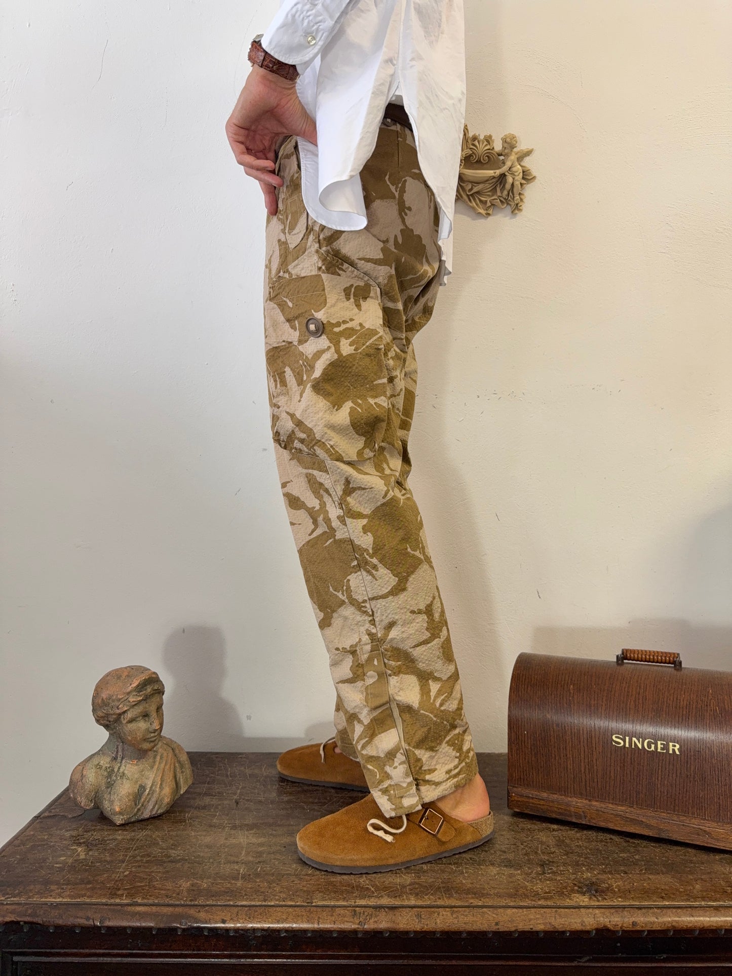 Vintage 90’s British Army Military Windproof Trousers Desert Camo “W34”